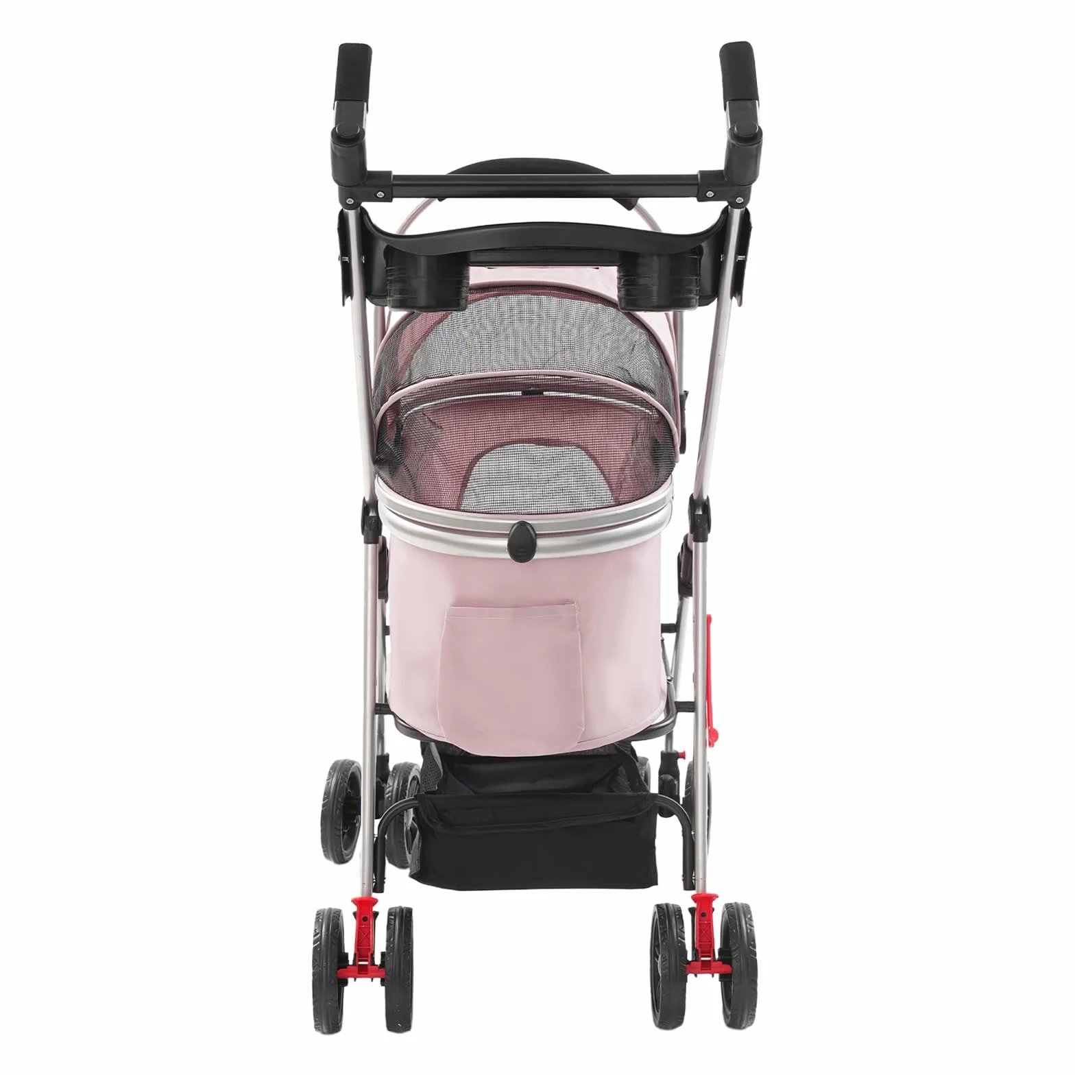 Poussette pliable pour chien 50x60 cm rose sakura avec roues universelles