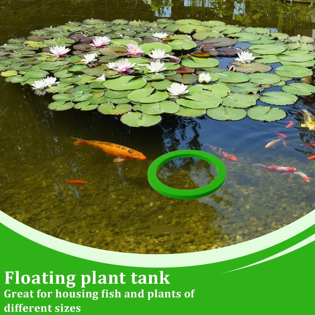 Anneaux Flottantes d'Aquarium en Mousse, Corail Flottant, Anneau d'alimentation Poisson avec Plante pour Aquarium 5 Pièces