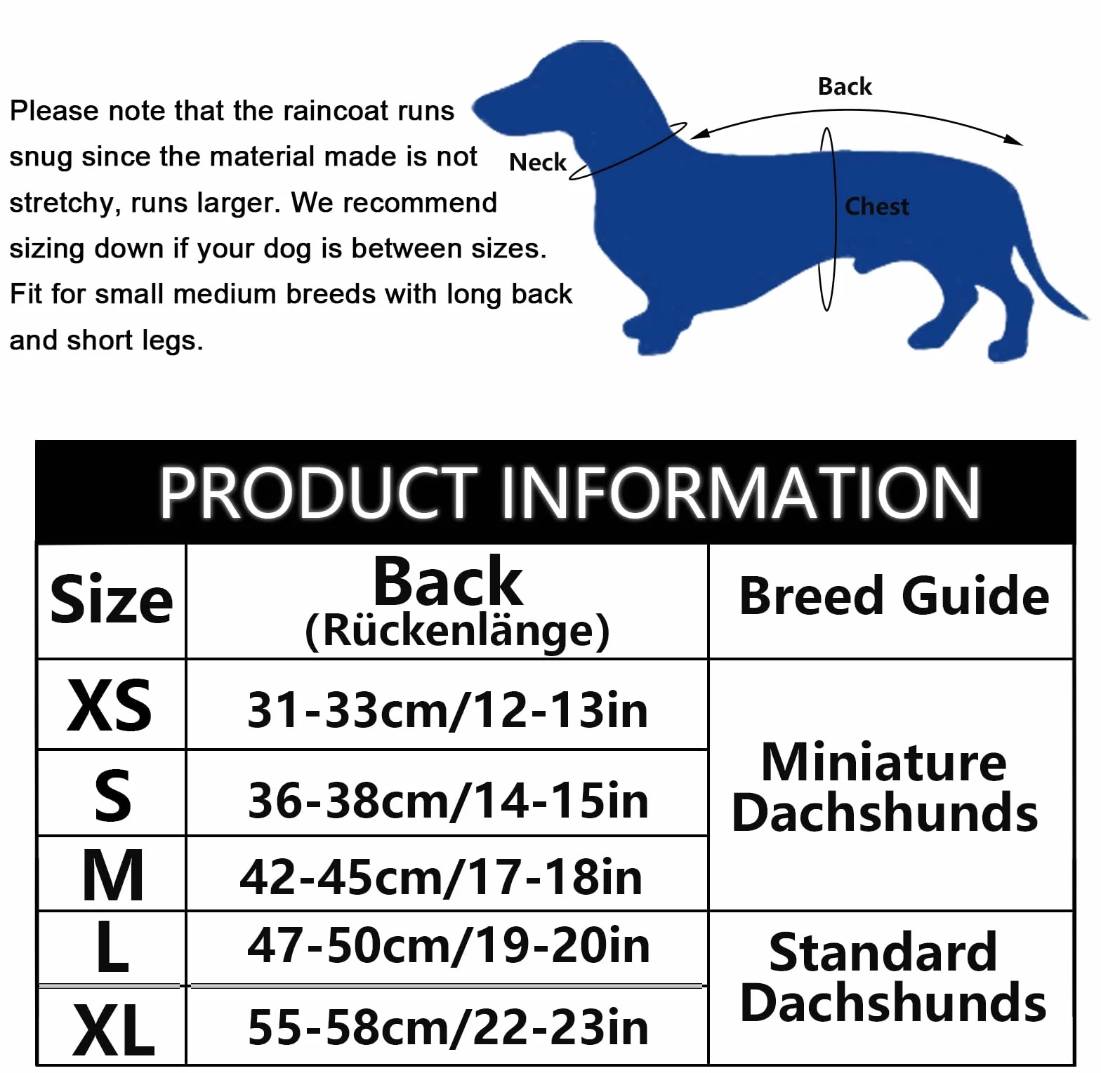 MOREZI Imperméable chien avec bandes réfléchissantes et bretelles réglables Rouge