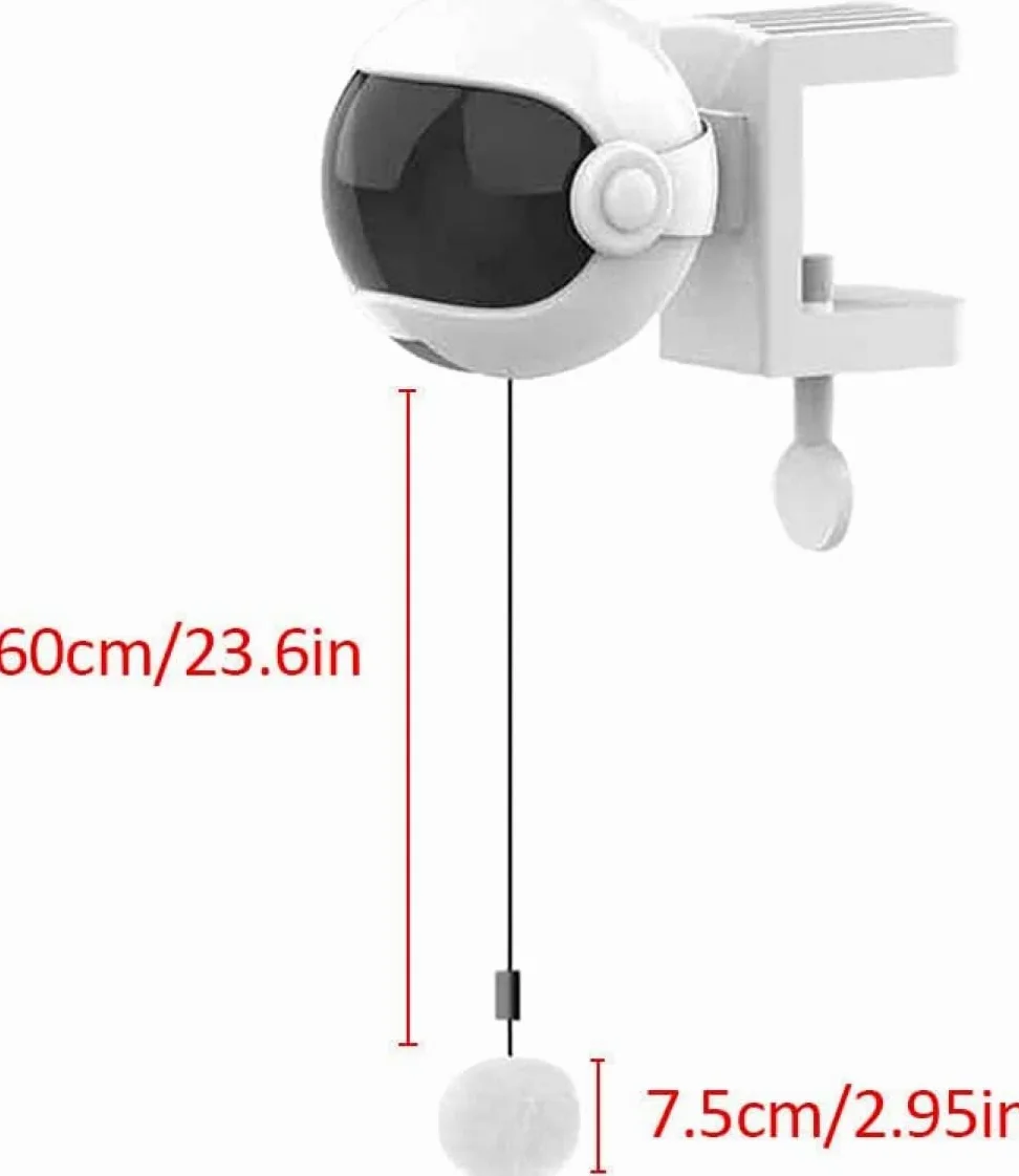Jouet pour chat interactif GANDUNQIjouet pour chat | jouet de levage Yo-Yo | ballon rotatif électrique à levage automatique | jouets drôles pour animaux de compagnie | rose/blanc (sans batterie)-white