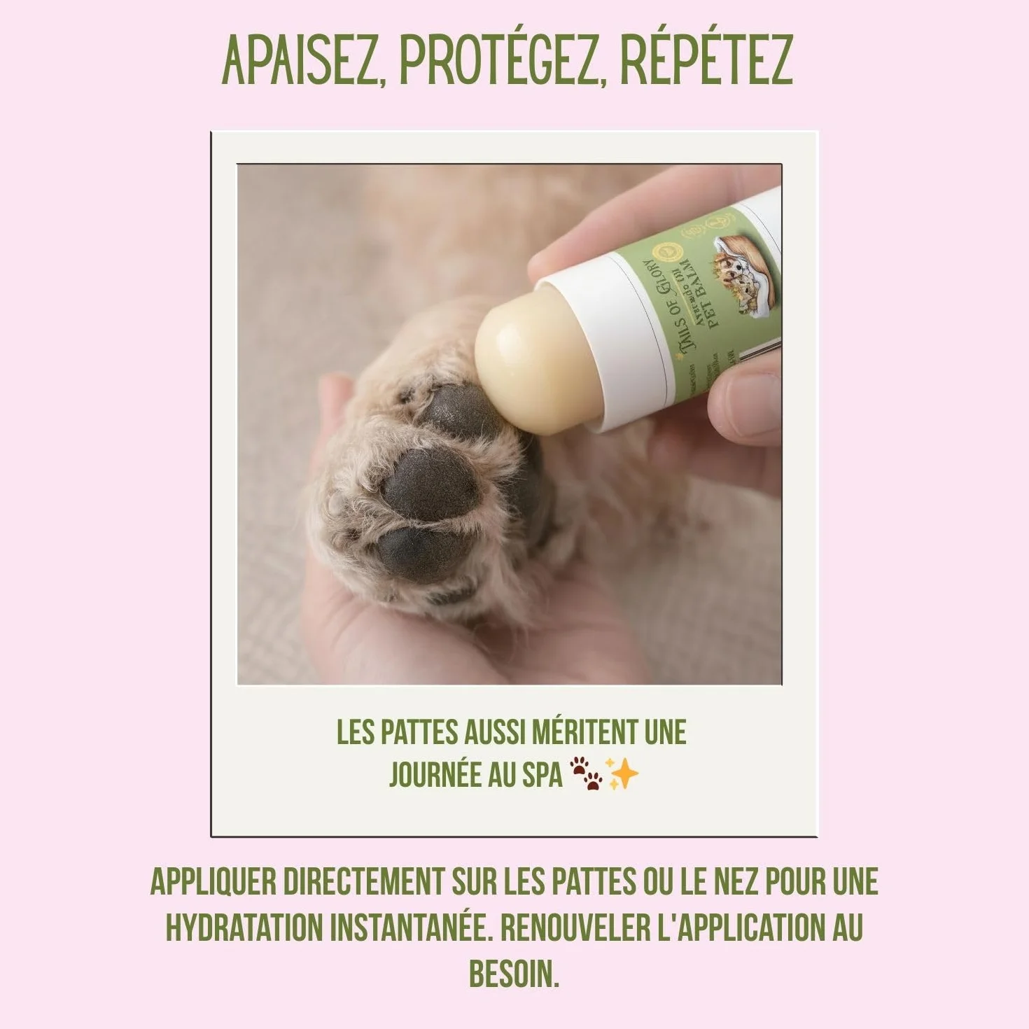 Baume Pattes & Truffe Chien Naturel 30g – Baume Coussinets Chien hydratant Protection Nez