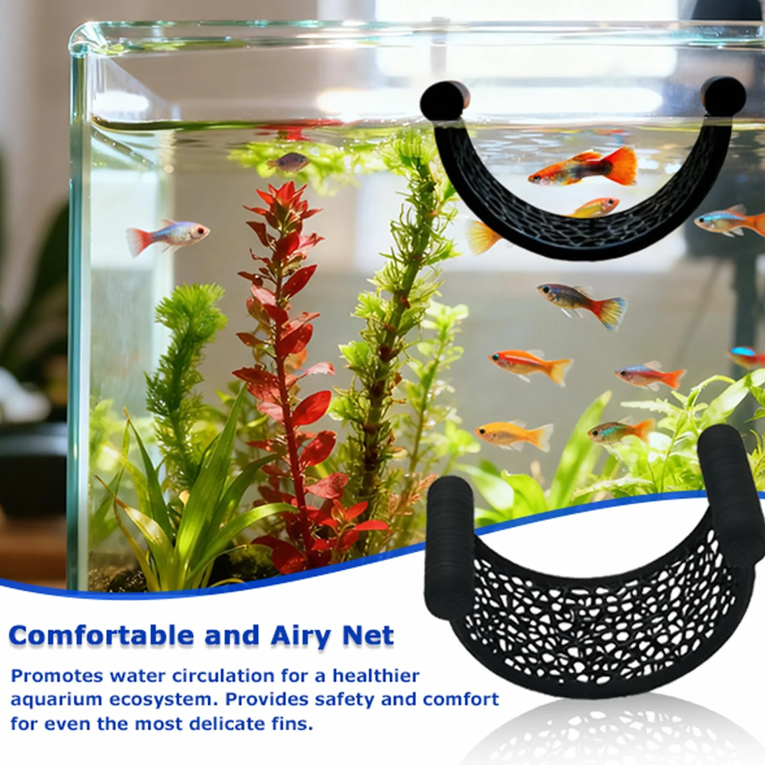 Hamac Flottant pour Poisson Combattant - Cachette Naturelle en Filet, Repos