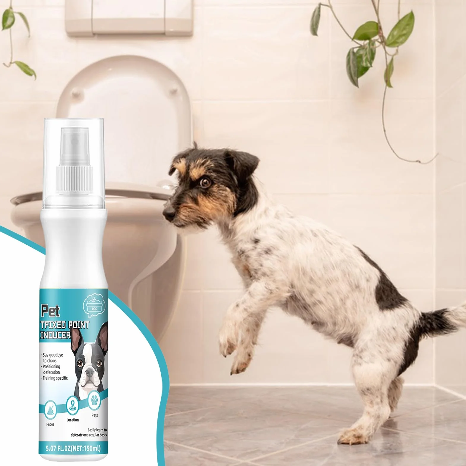 Spray d'apprentissage de la propreté pour chien – Attractif urine 150 ml intérieur et extérieur