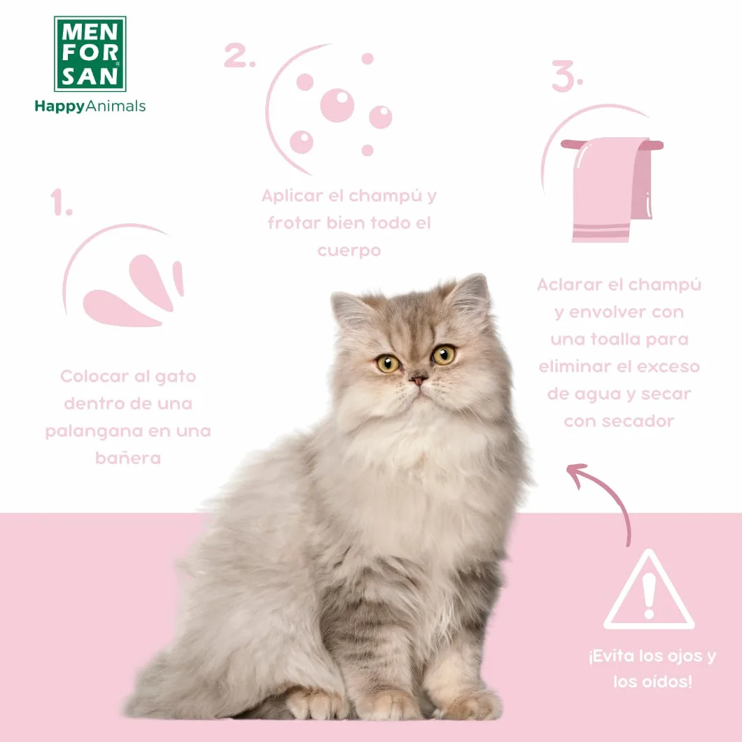 MENFORSAN Shampooing Très Doux pour Chats 1 Litre