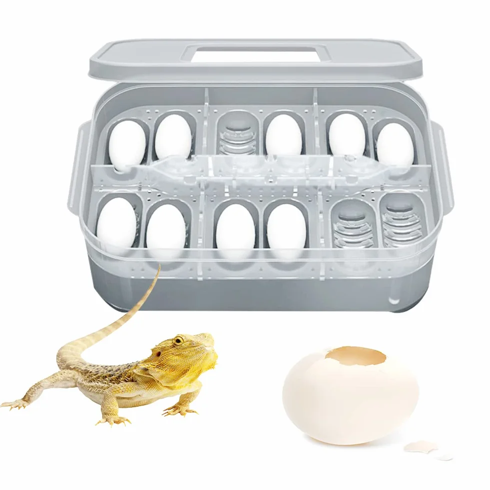 Sakamura Incubateur de Reptiles 12 grilles Professionnel pour Serpents Lézards Éclosion