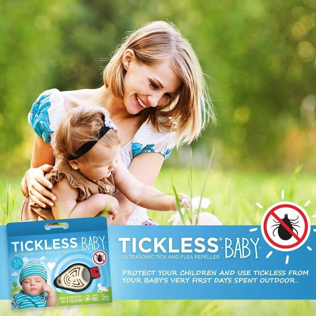 Tickless Baby Répulsif anti-tiques à ultrasons Rose