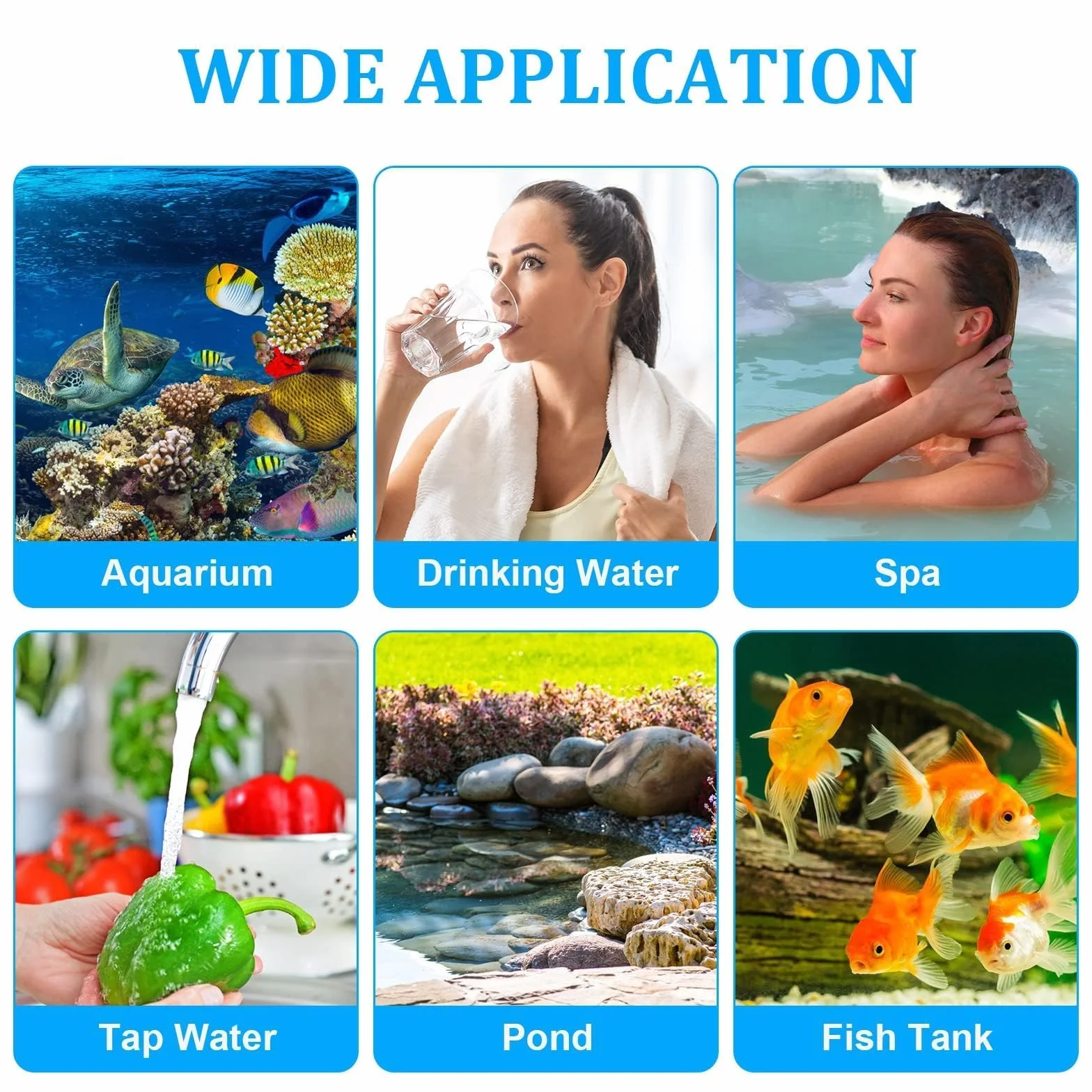 Bandelettes de Test d'Aquarium 7 en 1, 100 Bandelettes de Test Eau Dureté Totale, Alcalinité, Carbonates, Nitrates, Nitrites, Chlore Libre pH, Cuivre Test Rapide
