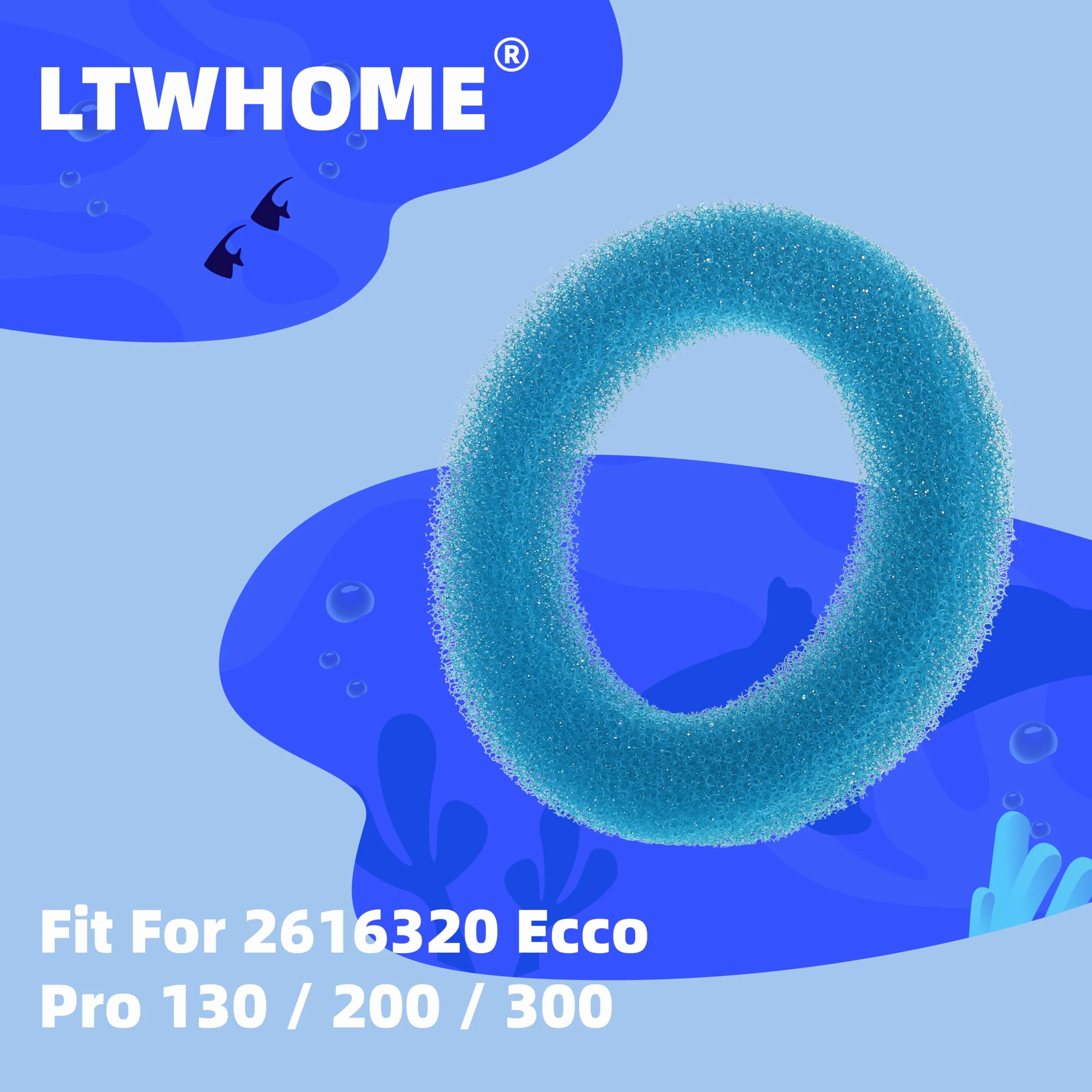 Mousse Filtre Tapis Compatible pour Eheim 2616320 Ecco Pro 130/200/300 (Paquet 3)