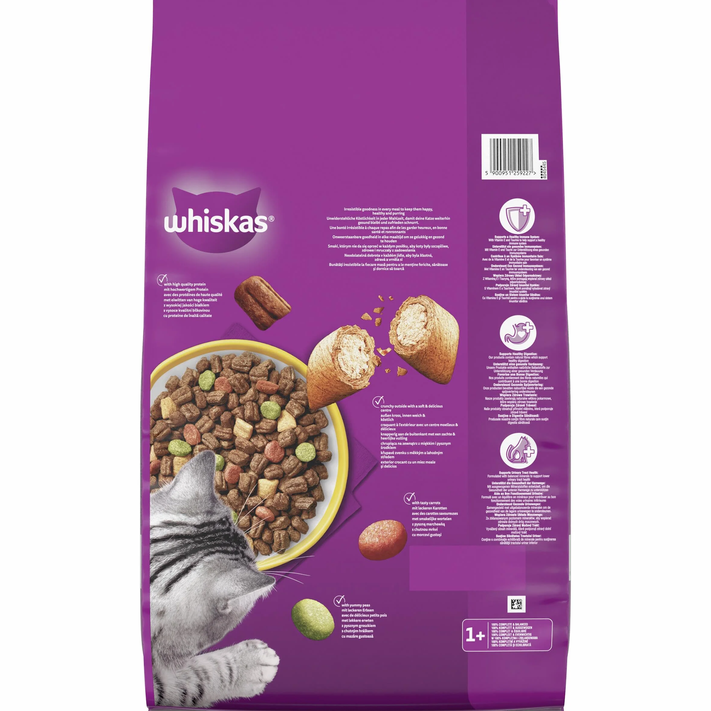 WHISKAS Croquettes pour chat adulte 7 kg au poulet