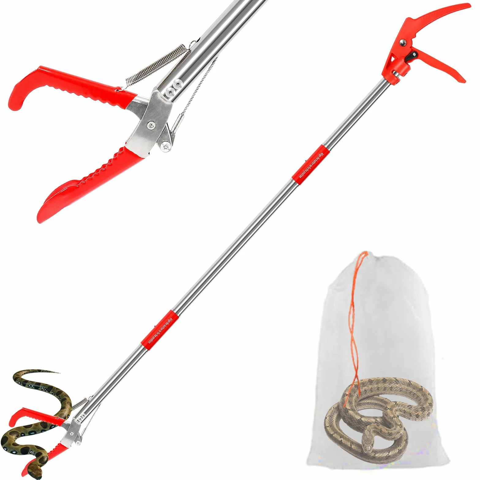 Pince à serpent pliable 127 cm acier inoxydable serrure