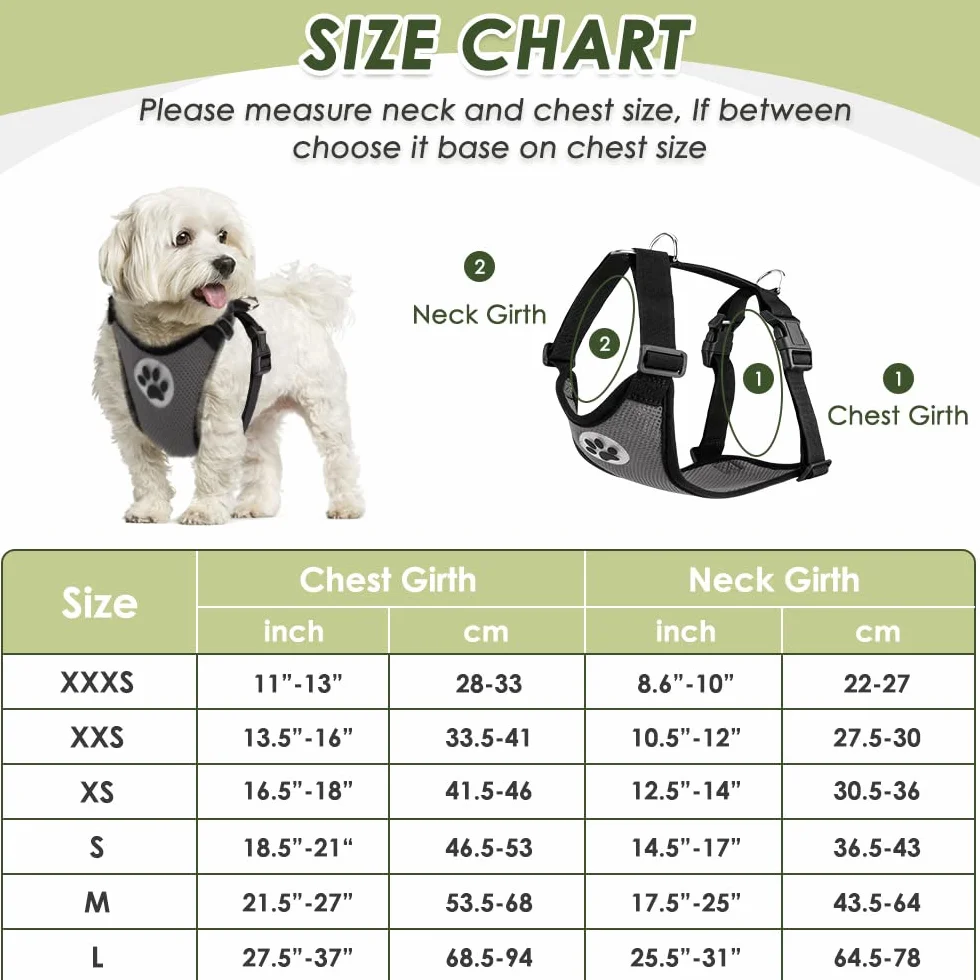 SlowTon Harnais de Sécurité pour Chien Voiture, Gilet Réglable Respirant avec Laisse, Multifonction pour Voyage Promenade