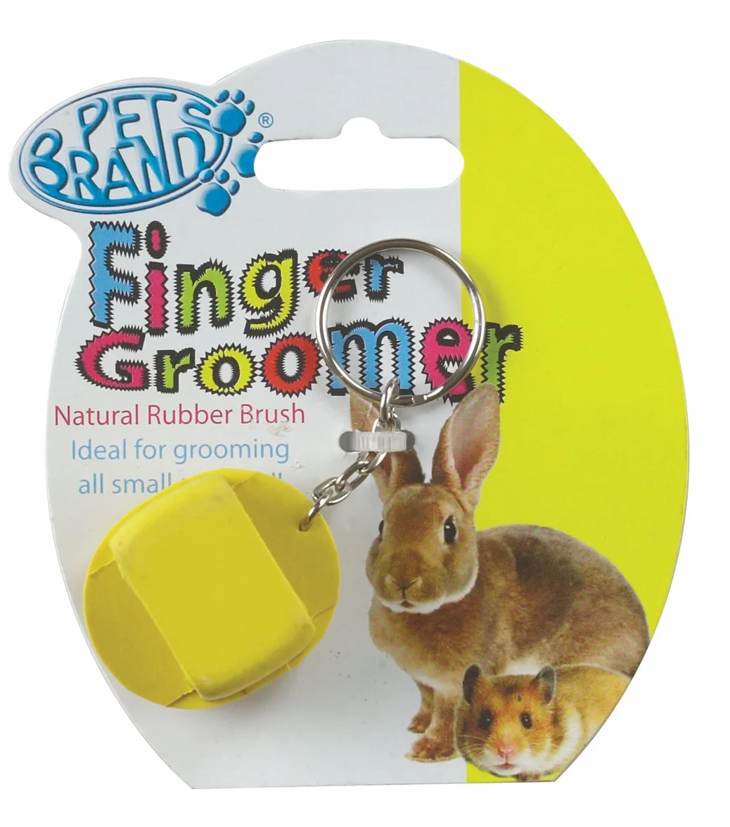 Petsentials Toiletteur à doigts pour petits animaux | Brosse souple pour cochons d'Inde, hamsters, lapins et chatons