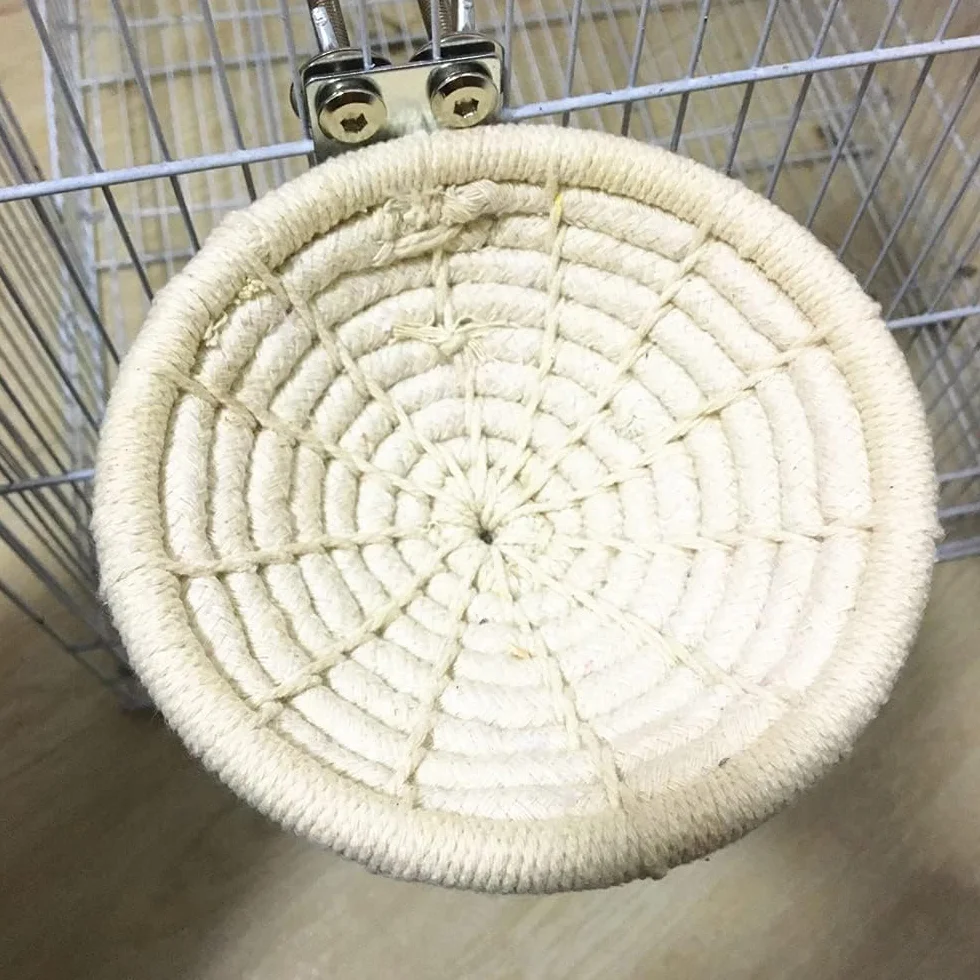 Cage à Oiseaux Nid Tissé Main pour Perruche Pinson Canari