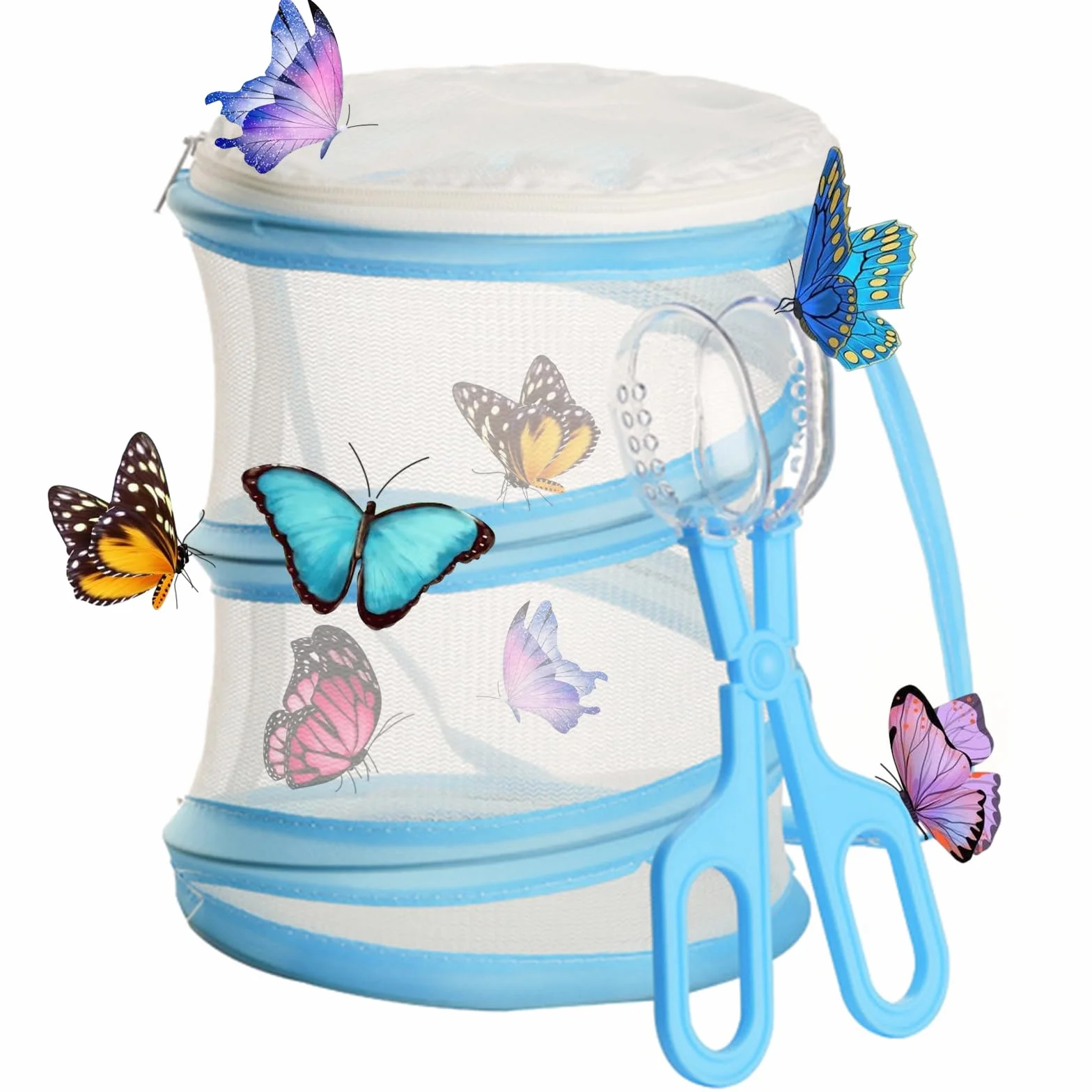 TAIZER Papillon Habitat Cage d'Insectes Pliable Portable Maille d'Élevage