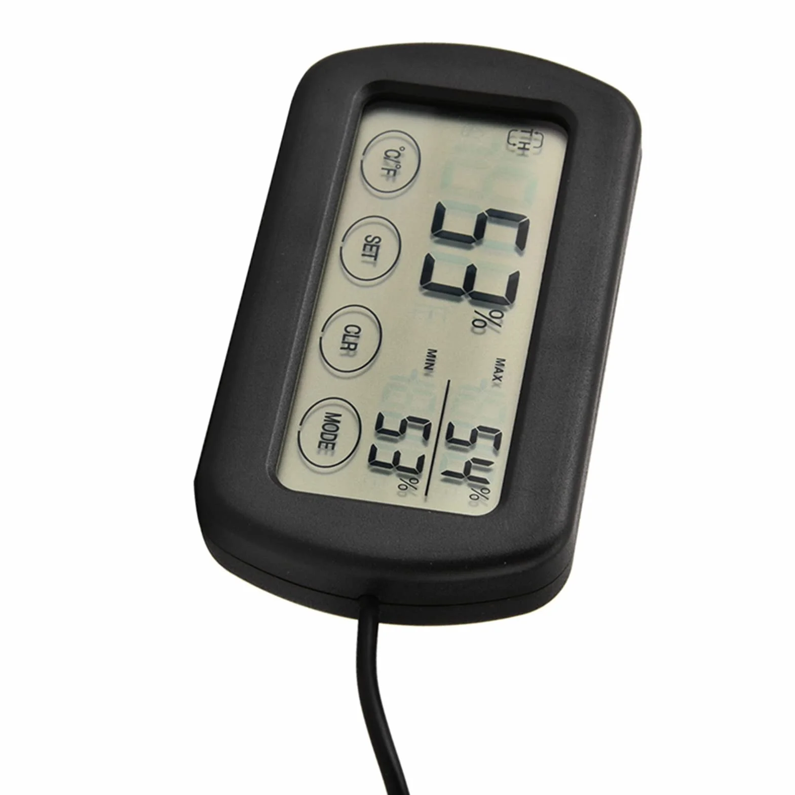 Thermomètre et hygromètre LCD pour couveuse d’œufs, moniteur numérique température humidité avec ventouse