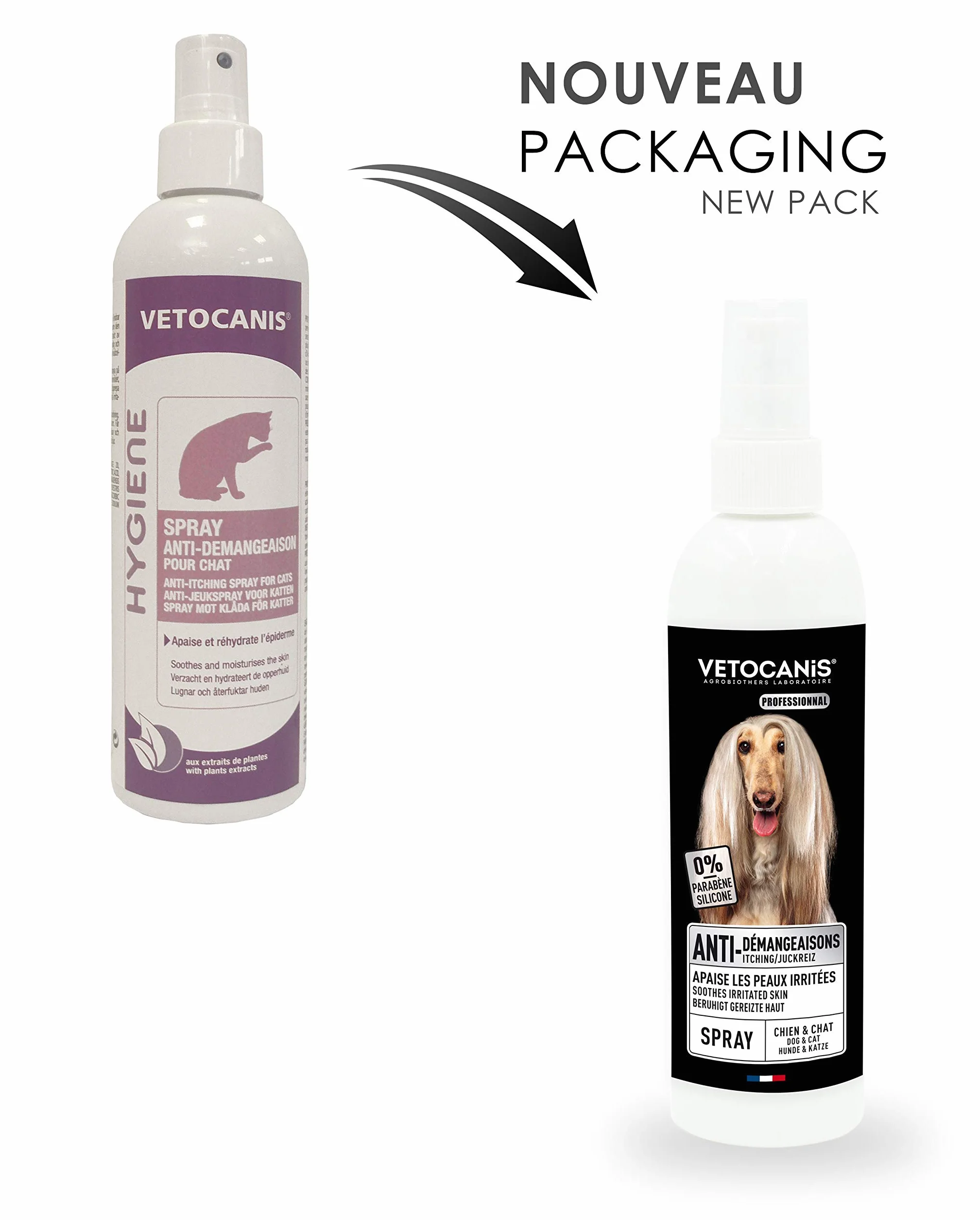 Vetocanis Spray Anti Démangeaisons pour Chien à l'Aloé Vera 250 ml
