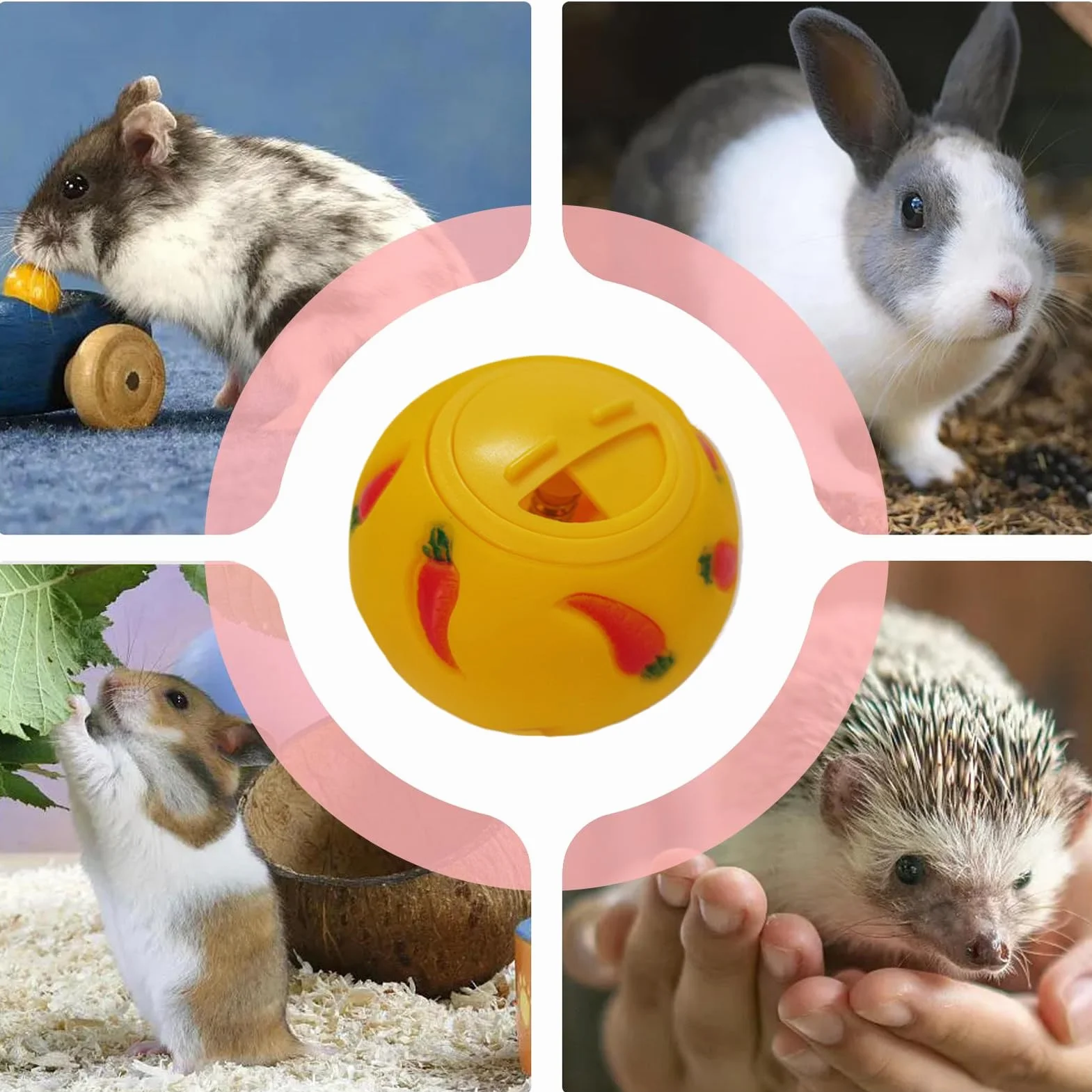 PVC Boule De Friandises pour Lapin, Distributeur De Boules De Friandises, Balle Snack pour Rongeur