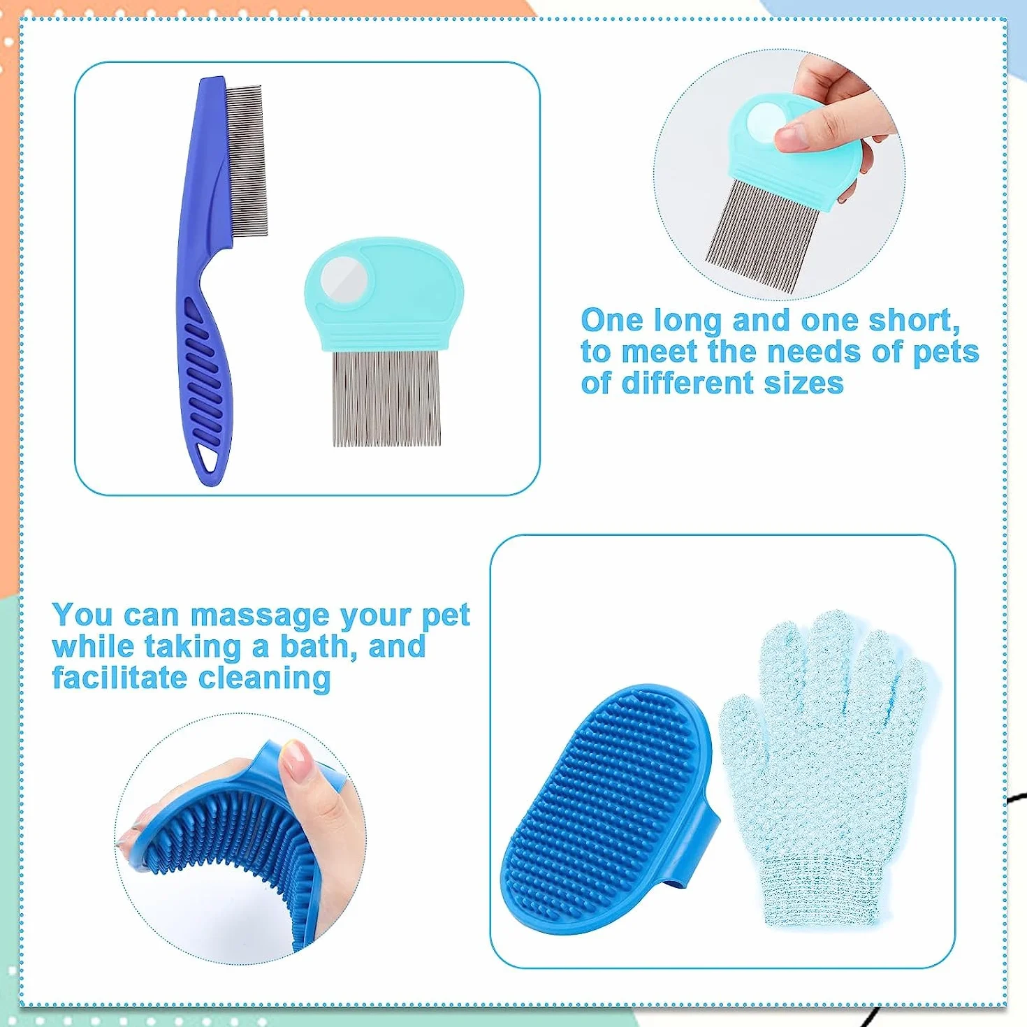 Kit d'entretien pour lapins coupe-ongles tondeuse épilateur lime peigne à puces shampoing brosse multifonction