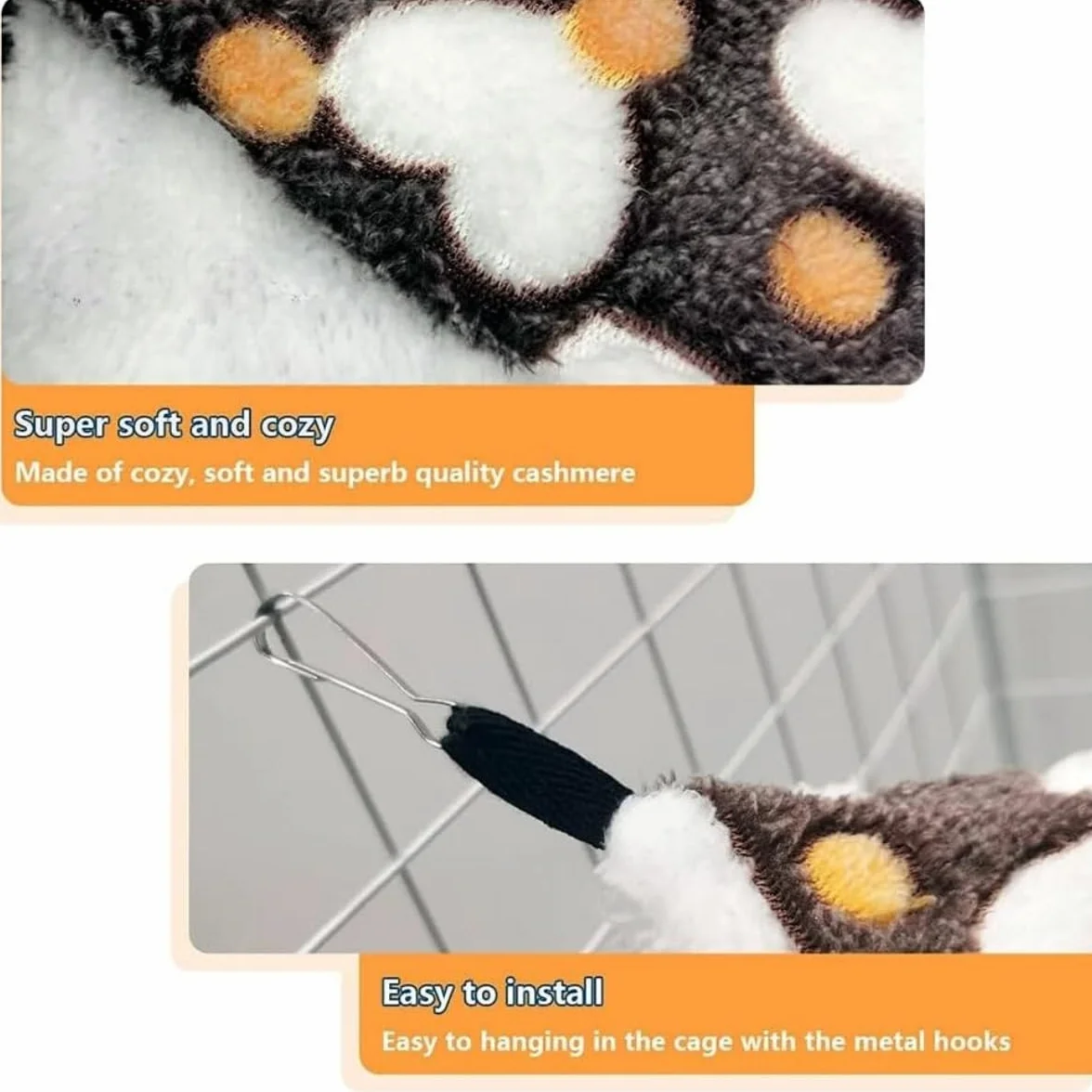Hamac pour Animaux de Compagnie,Hamac pour Petit Animal,Sac de Couchage pour Hamster,lit chaud pour l'hiver,pour Furet Hamster Chinchilla de cobaye,Rat,hamac de Luxe