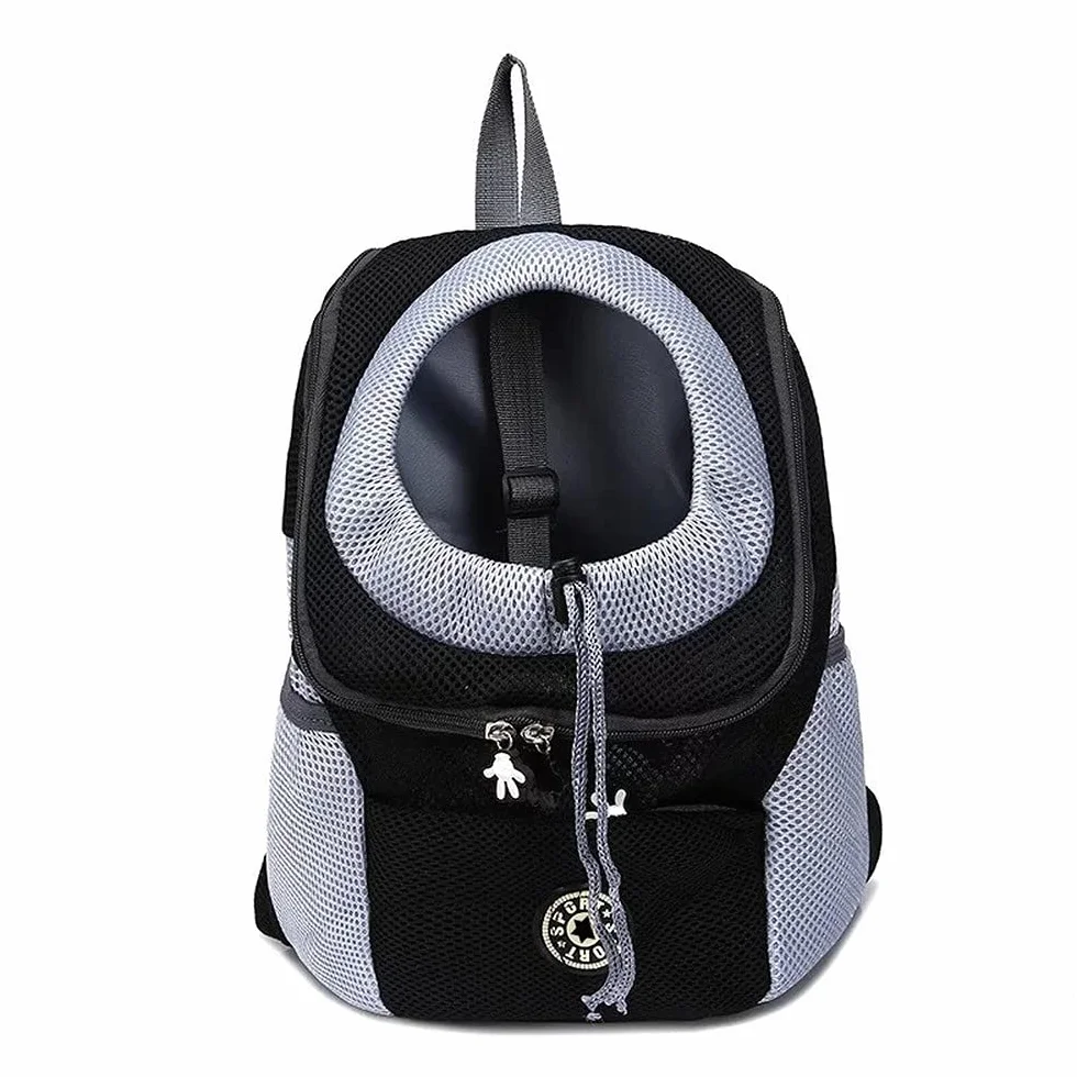 Sac à Dos Pliable pour Chien de Voyage pour Animaux de Compagnie pour Chat Sacs à Dos de Transport pour Chiens Petit Transporteur (Noir, L)