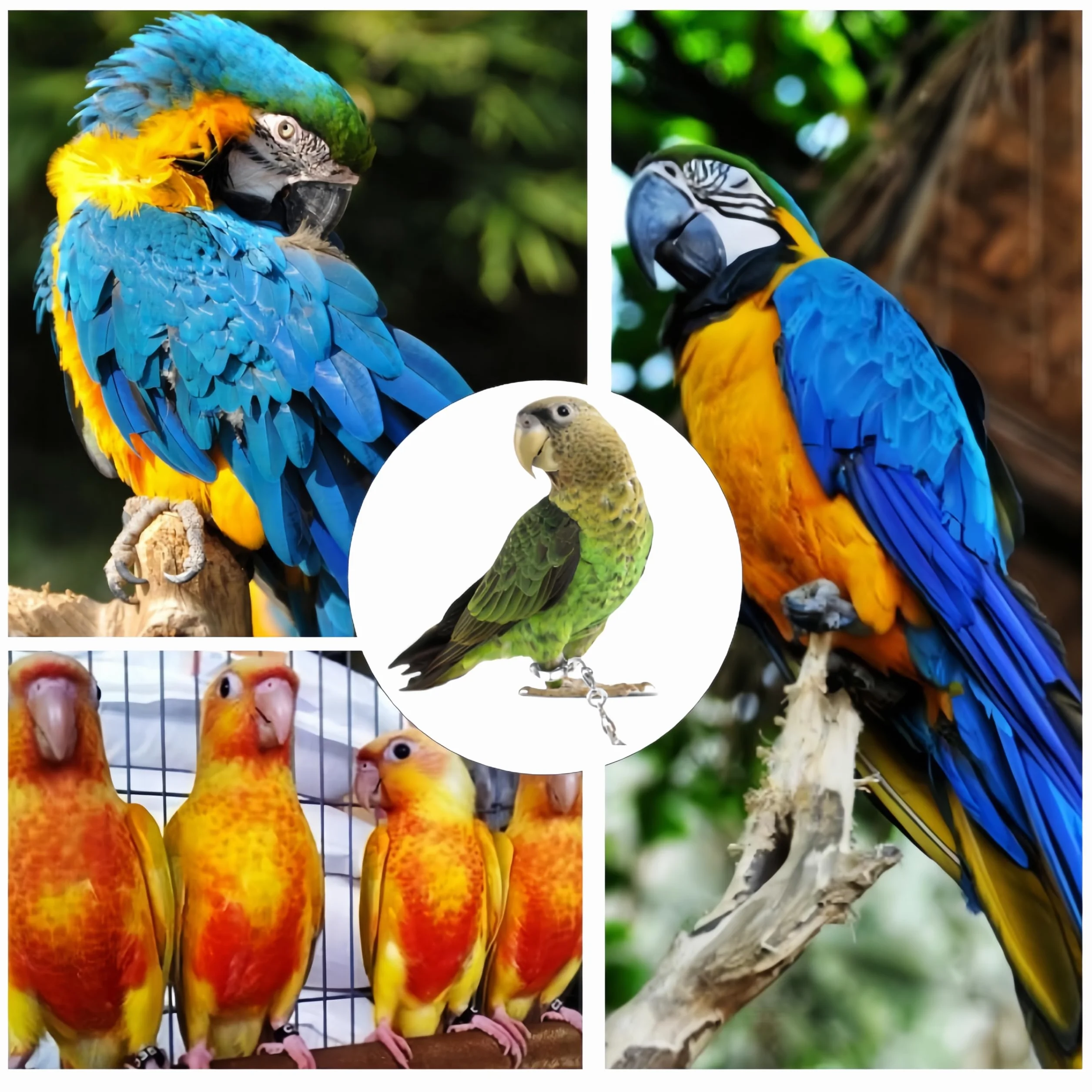 Lot de 6 anneaux pour pattes de perroquet, anneau d'activités de formation pour oiseau