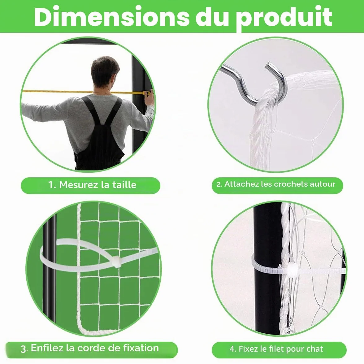 Filet De Protection Chat Nylon 8x3m Transparent Découpable sans Percer pour Balcon Porte Fenêtre