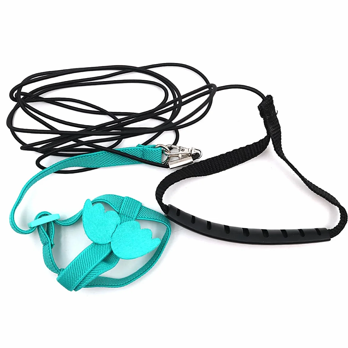 Kit de Harnais et Laisse pour Oiseaux en Plein Air, Harnais réglable pour Animaux de Compagnie (Bleu Clair)