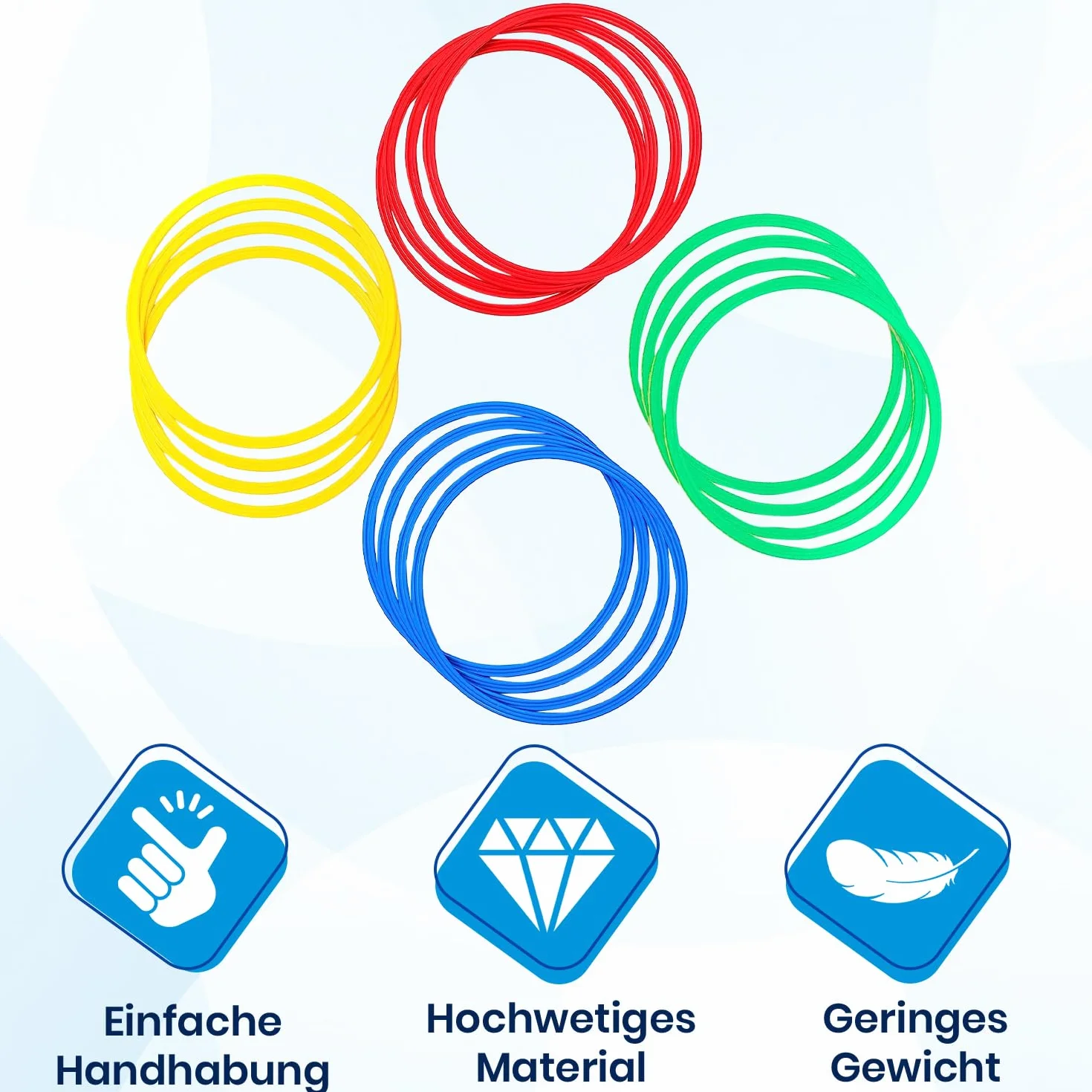 Lot de 12 anneaux de coordination avec sac pour entraînement agility chiens football