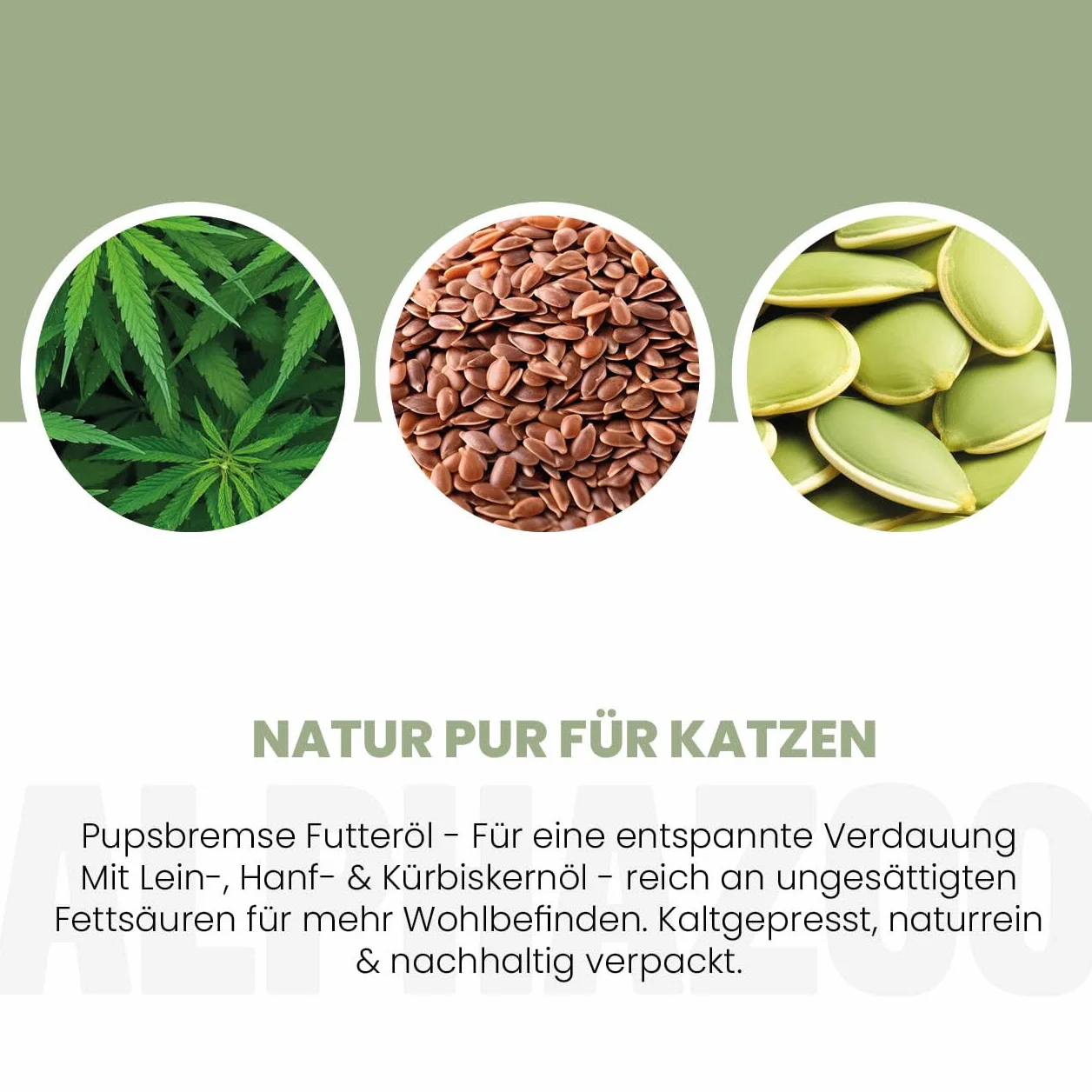 Alphazoo Pupsbremse huile alimentaire gastro-intestinale pour chat 250 ml – complément naturel digestion appétit