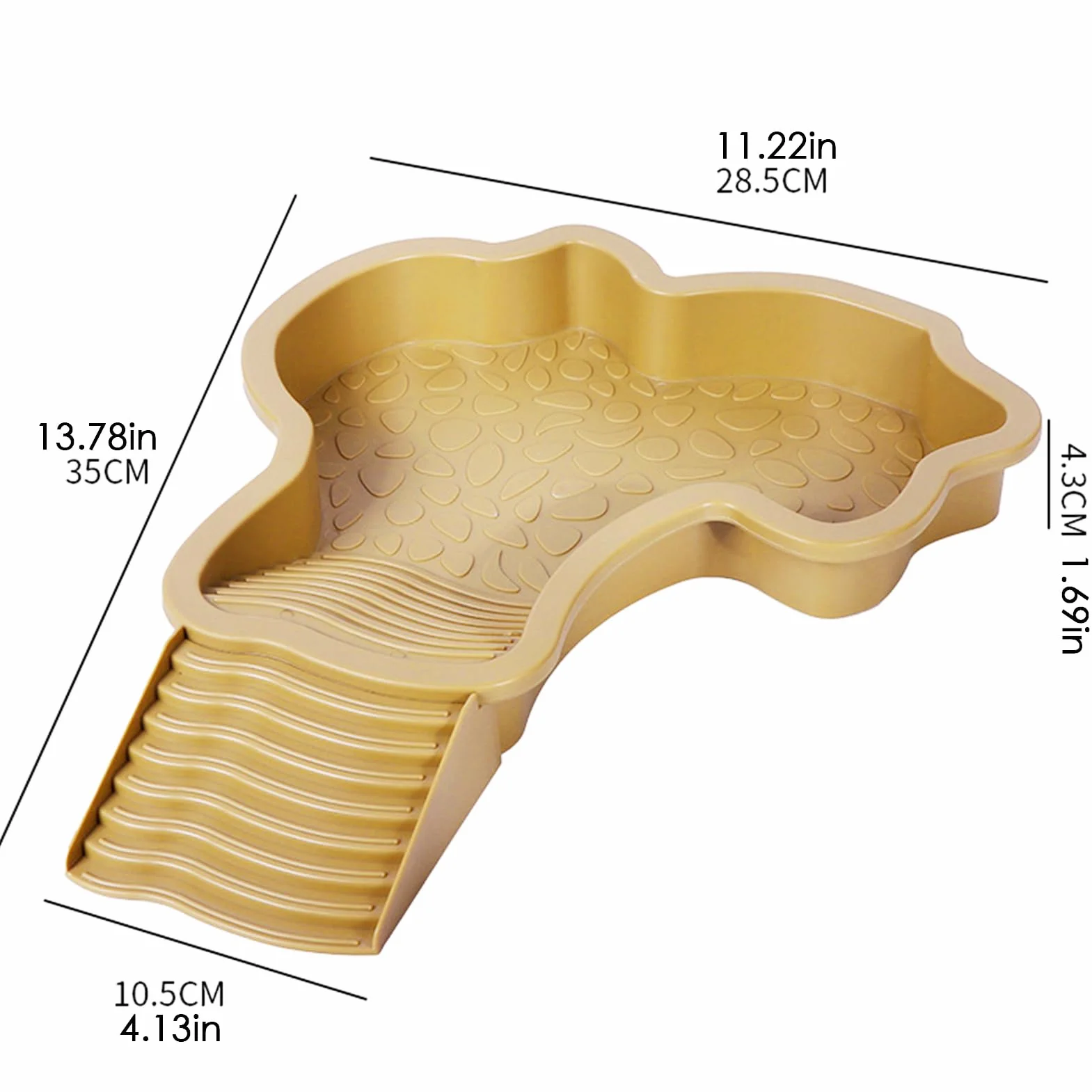Mangeoire Tortue Piscine 35x28,5x4,3 cm Baignoire Reptiles Bassin de Bain