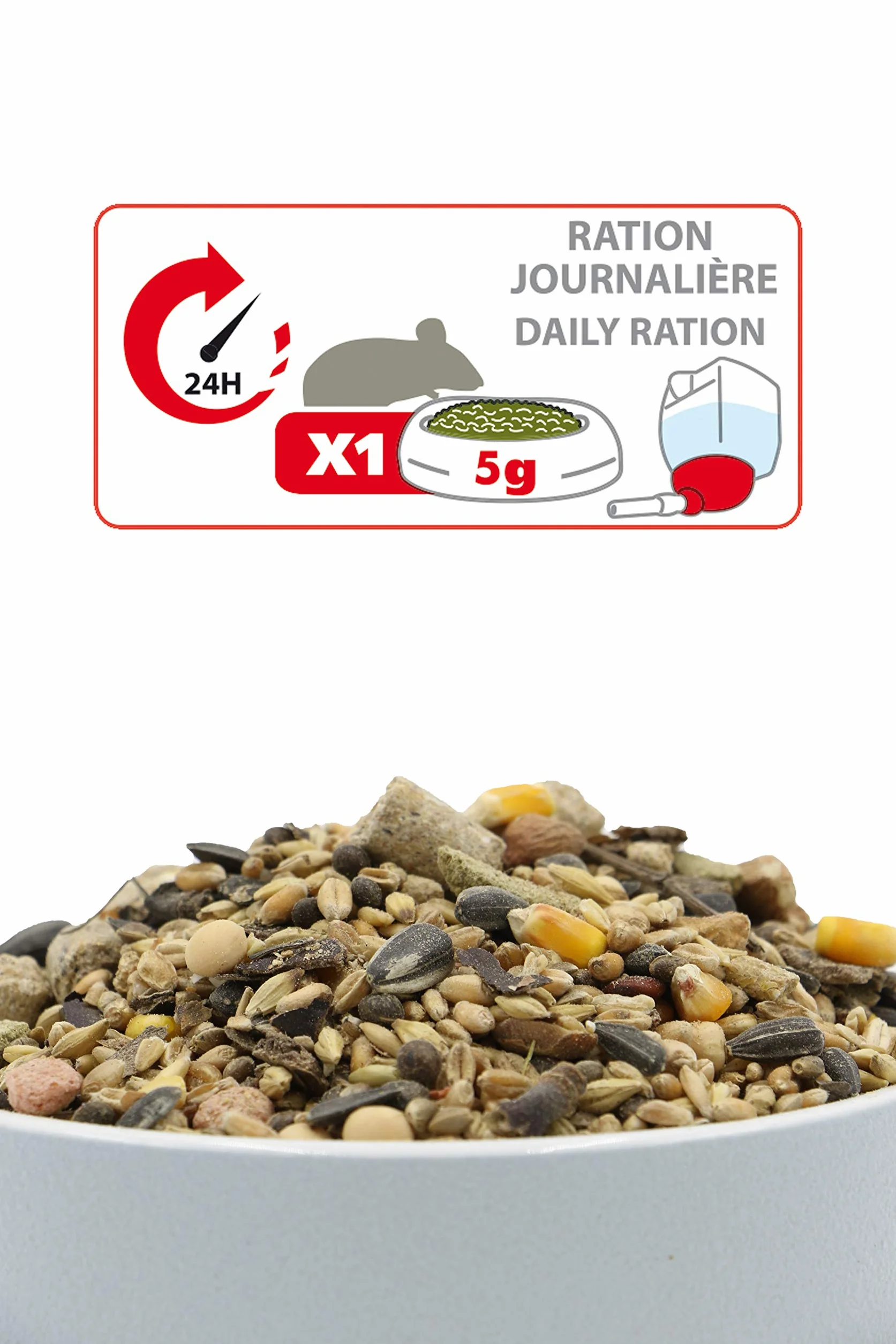 AIME Nourriture pour Hamster et Gerbille, NUTRI'BALANCE SAVOUR MIX, 900g