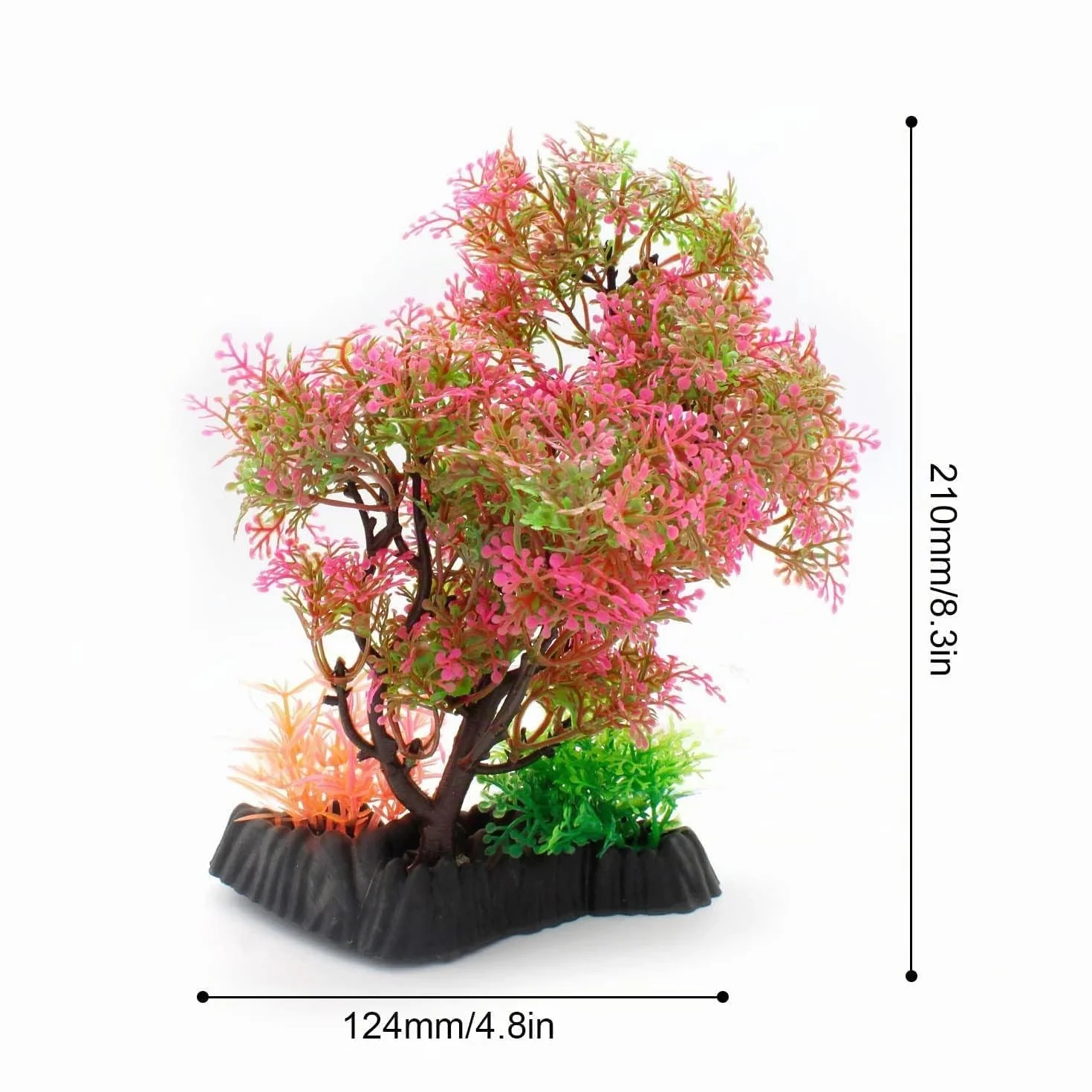 Plante Aquarium Artificielle 23 cm Décorations Aquarium Plantes Hydroponiques Simulation Base Epaissie