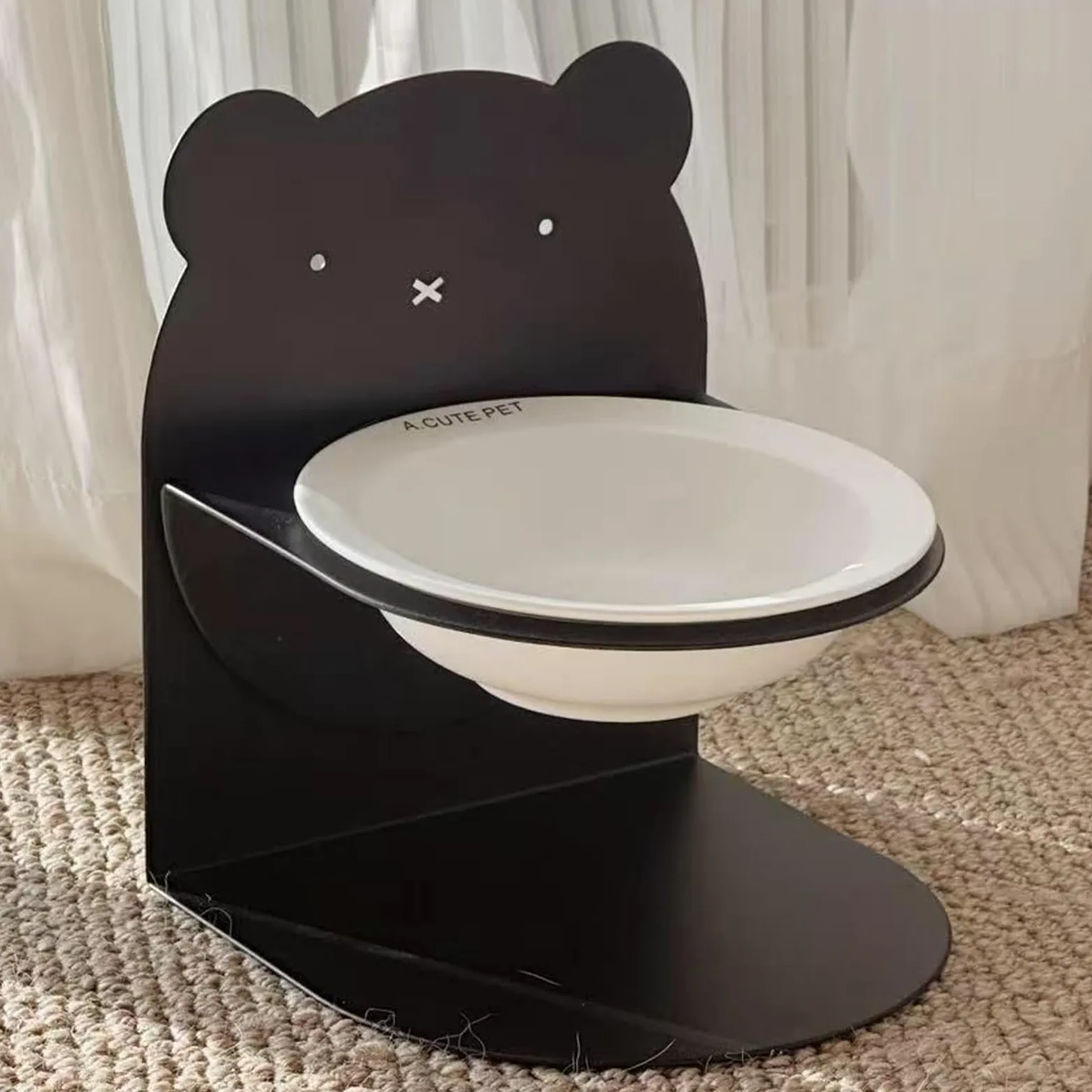 Gamelle pour Chat Support Repas pour Chaton et Chiot de Petite, Moyenne, | Gamelle Anti-Glouton Chat Mangeoire Sèche Humide Petites Moyennes Races Chatons Animaux Pour Intérieur