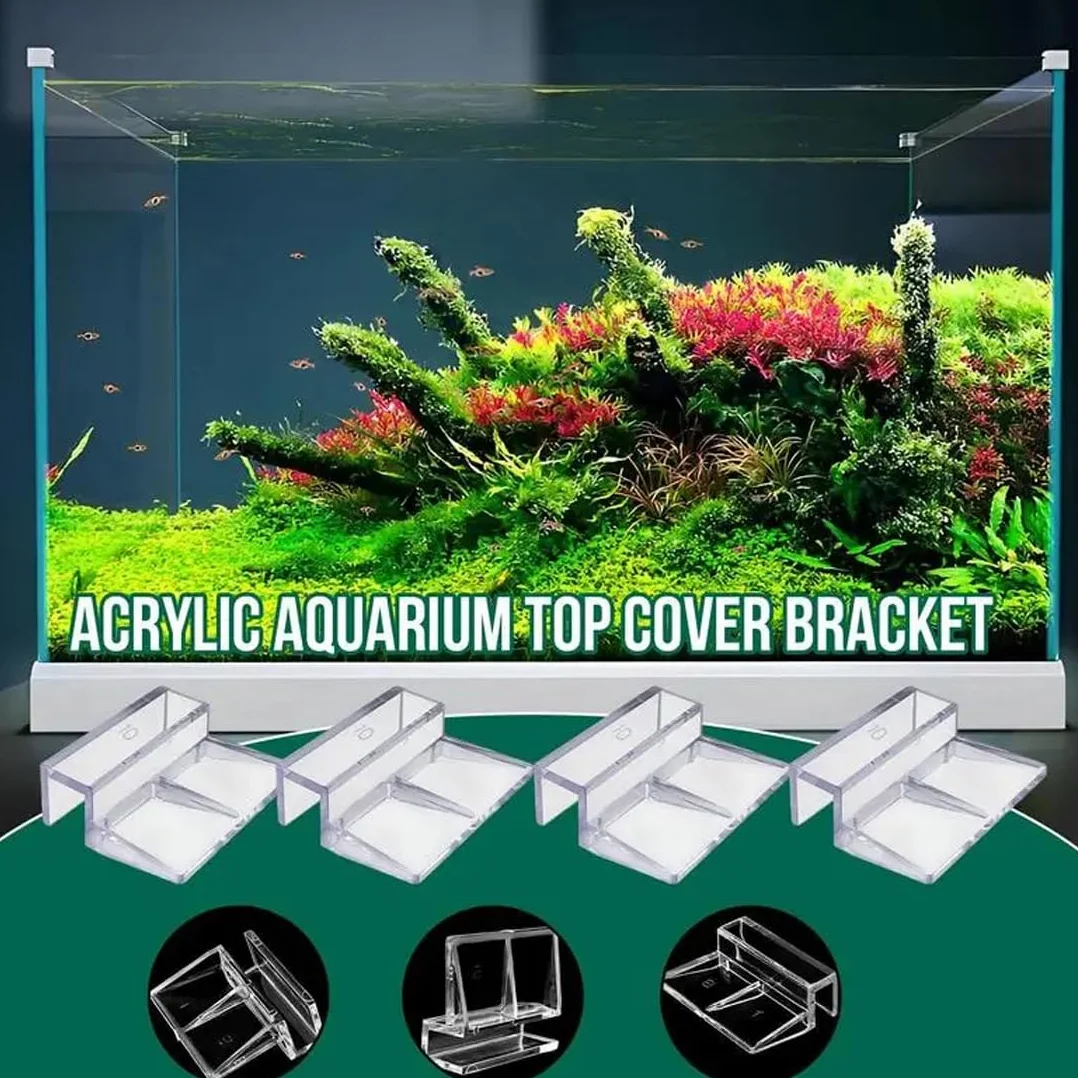 Couvercles pour aquarium Lot de 8 clips support en acrylique universel 6 mm 8 mm