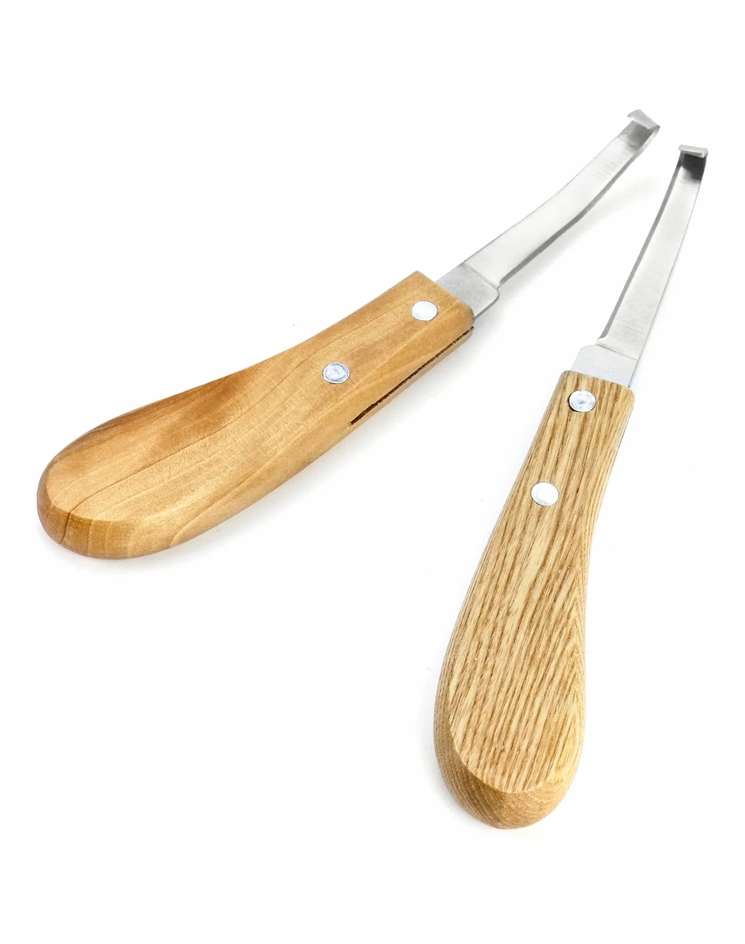 QWORK 2 pièces couteaux à sabots grattoir 21.5 cm droitier gaucher manche ergonomique pour bovins ovins chevaux