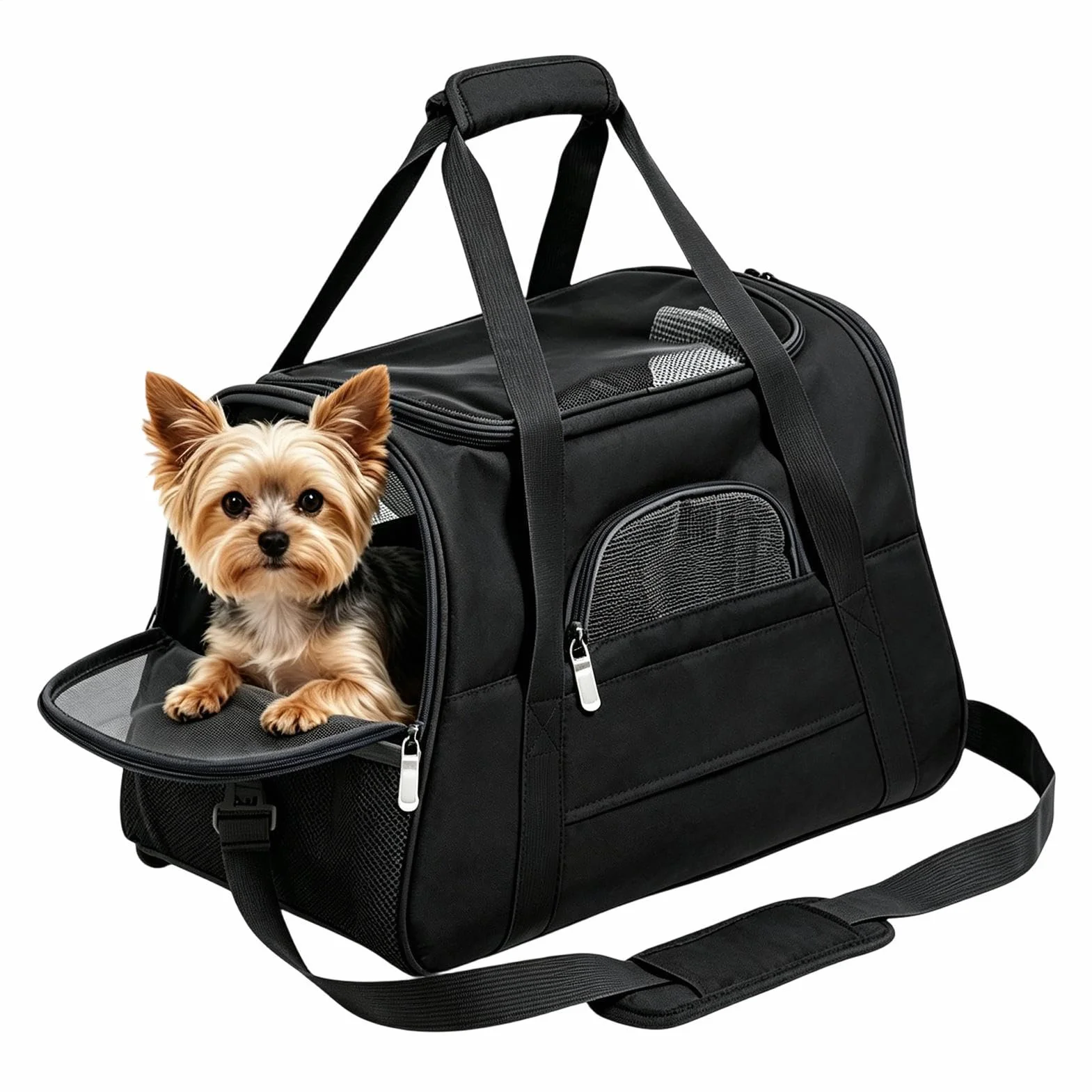 Cage de transport légère pour chat - Pour la randonnée et le camping - Sac ergonomique souple avec poignées pour chats, chatons et petits chiens
