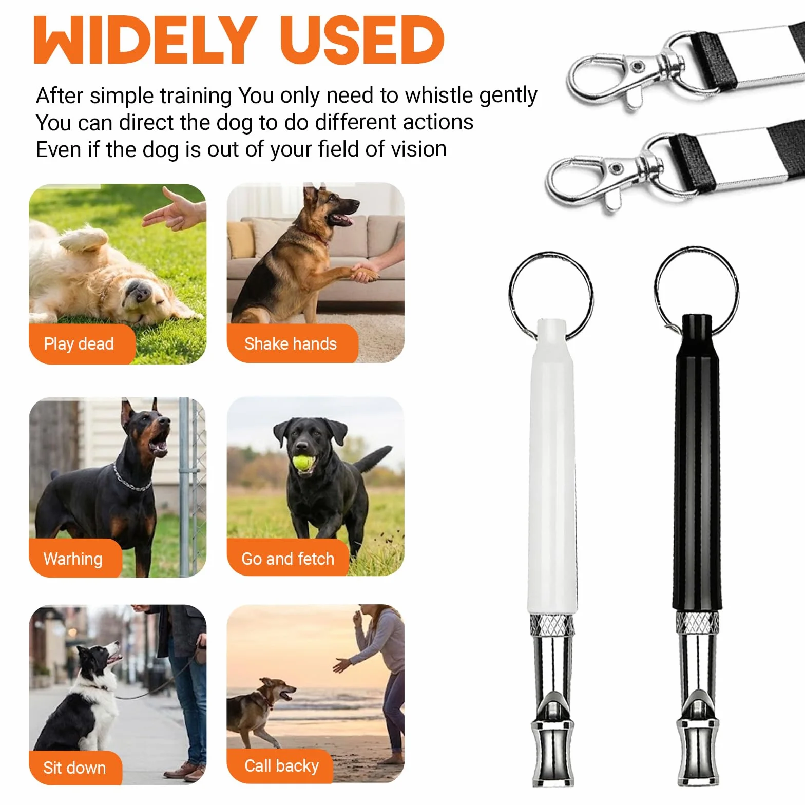 Sifflet Ultrason Chien Rappel Haute Fréquence Silencieux - Fréquence Réglable Individuellement pour Entraînement