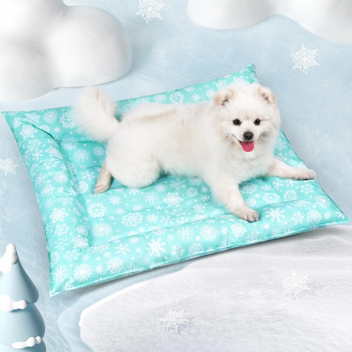 Tapis Rafraîchissant pour Chien et Chat 76 x 66 cm Gel Non Toxique Refroidissement