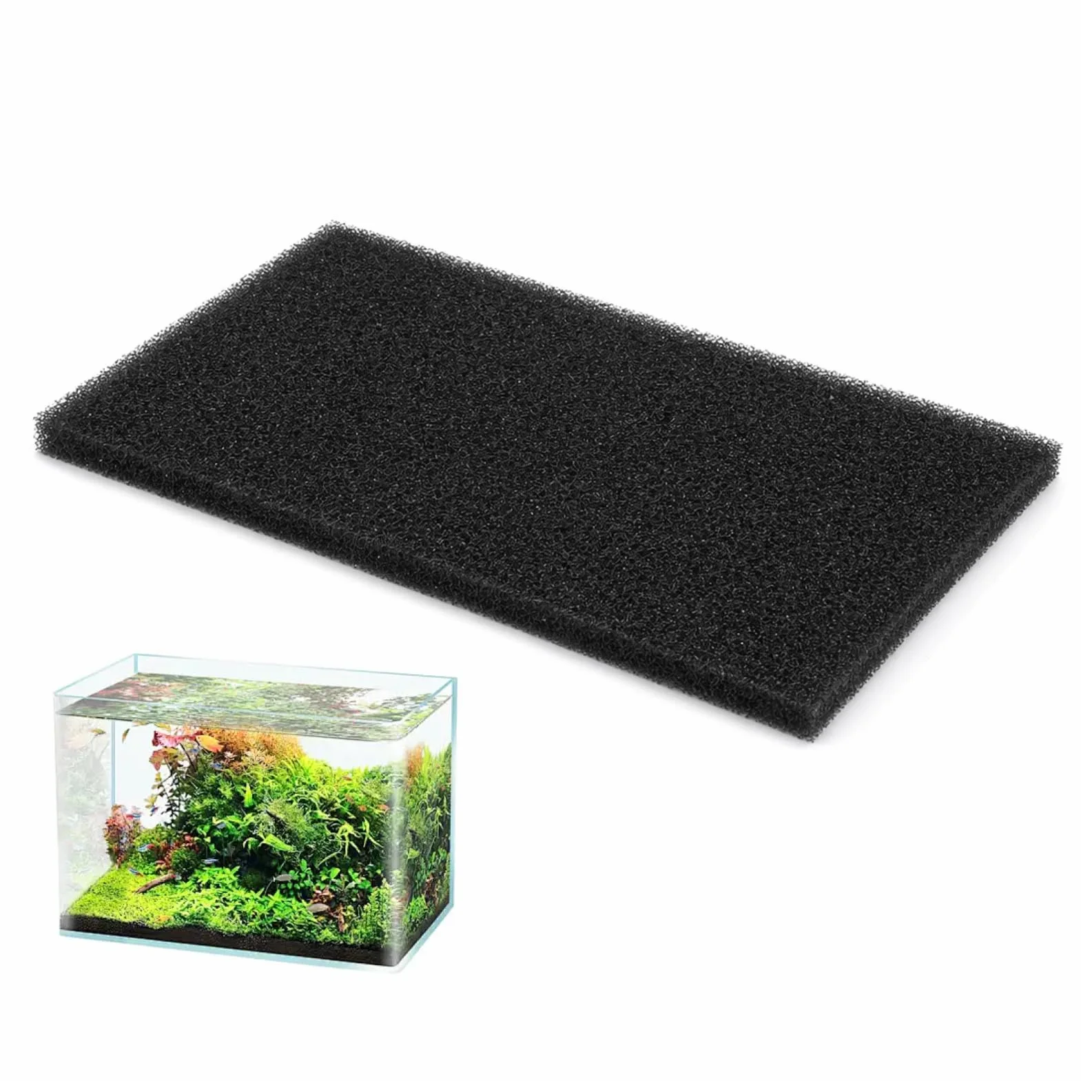 Mousse de Filtre à découper 300x210x10mm pour Pompe Aquarium Bassin Universelle 20ppi (300x210x10mm 20ppi)