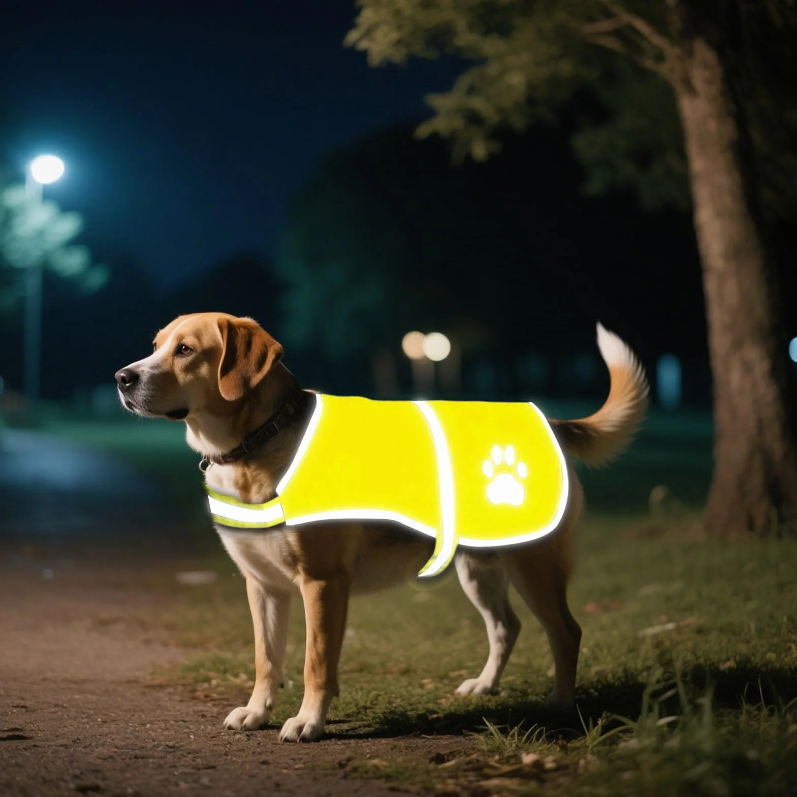 Gilet Orange Réfléchissant pour Chien Haute Visibilité Ajustable