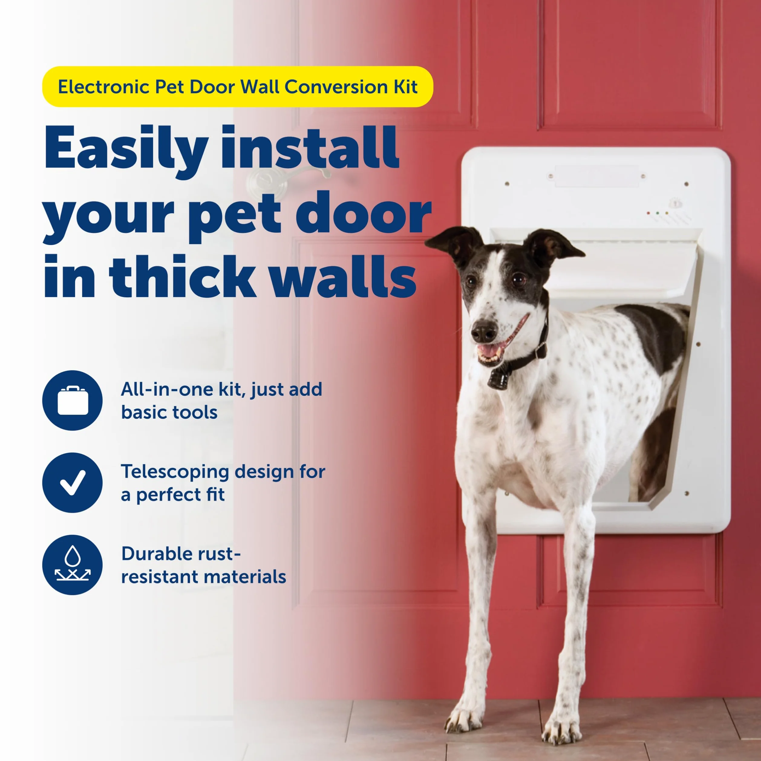 PetSafe Kit d'installation Murale pour Porte Intelligente électronique, Grand Format, Blanc