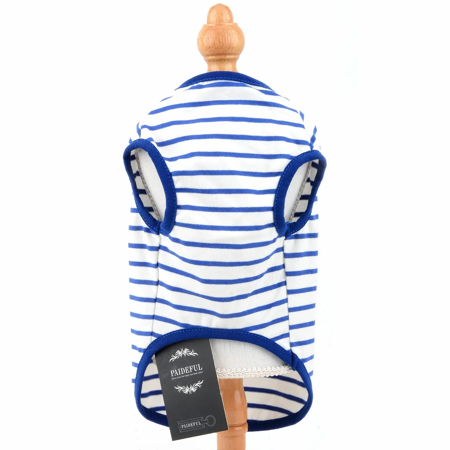PAIDEFUL Chemise britannique rayée pour petit chien, gilet pour chat, T-shirt en coton doux pour chiot, vêtement d'été respirant