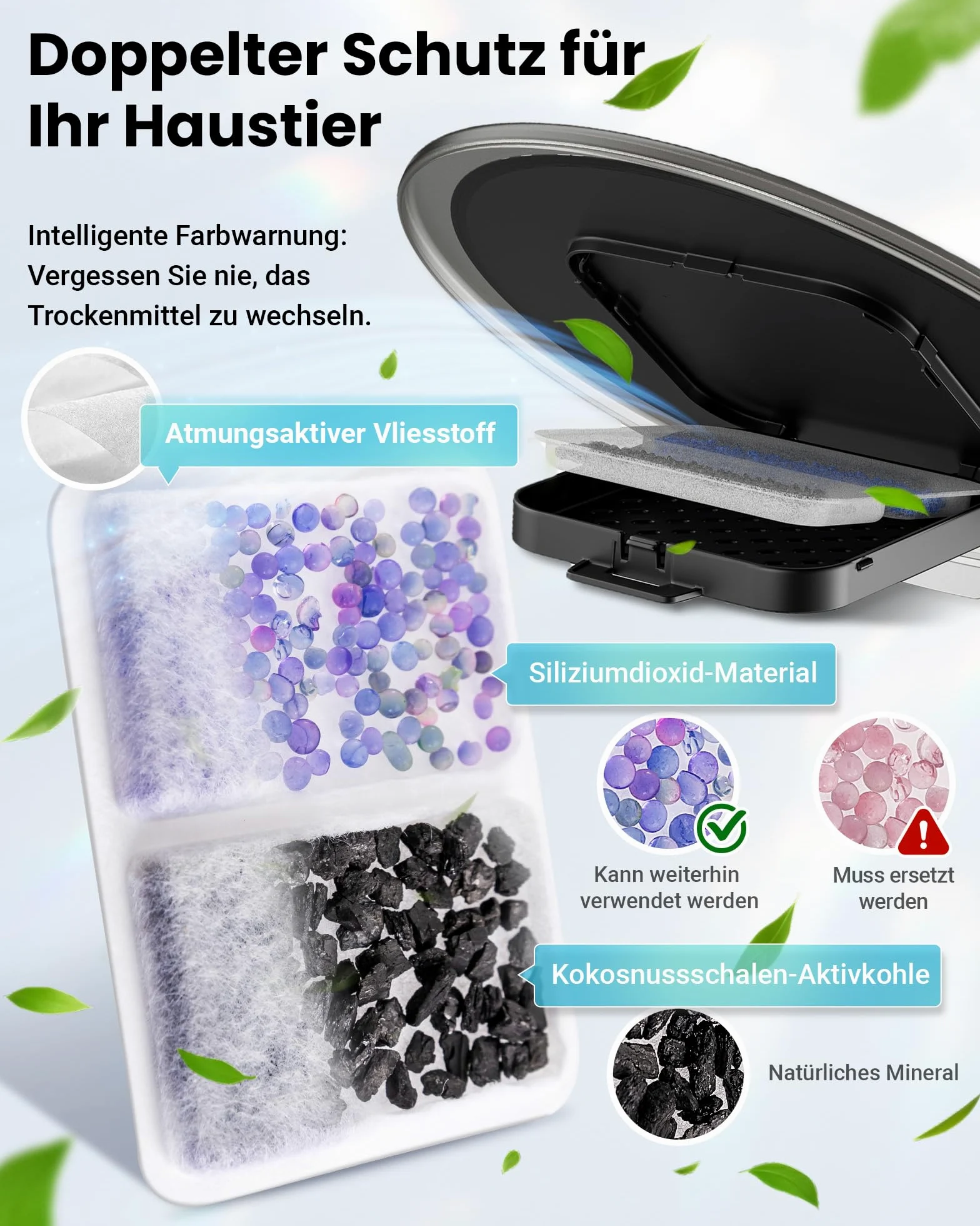 Mangeoire automatique pour chat avec application et minuterie, 6 l/25 tasses, 3 gamelles, 3 paquets de déshydratants, système anti-obstruction, WiFi 2,4 G, enregistrement vocal 10 s, distributeur de
