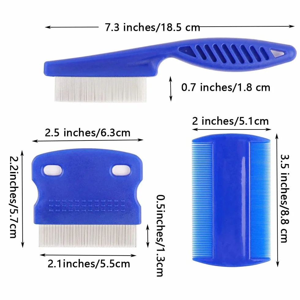 9 Peigne Anti Poux, Peigne Anti Puces pour Chat et Chien, Peigne Puces Chat et Chien pour Enlever les Taches de Larmes/Poux/Tangles/Croûte/Saleté