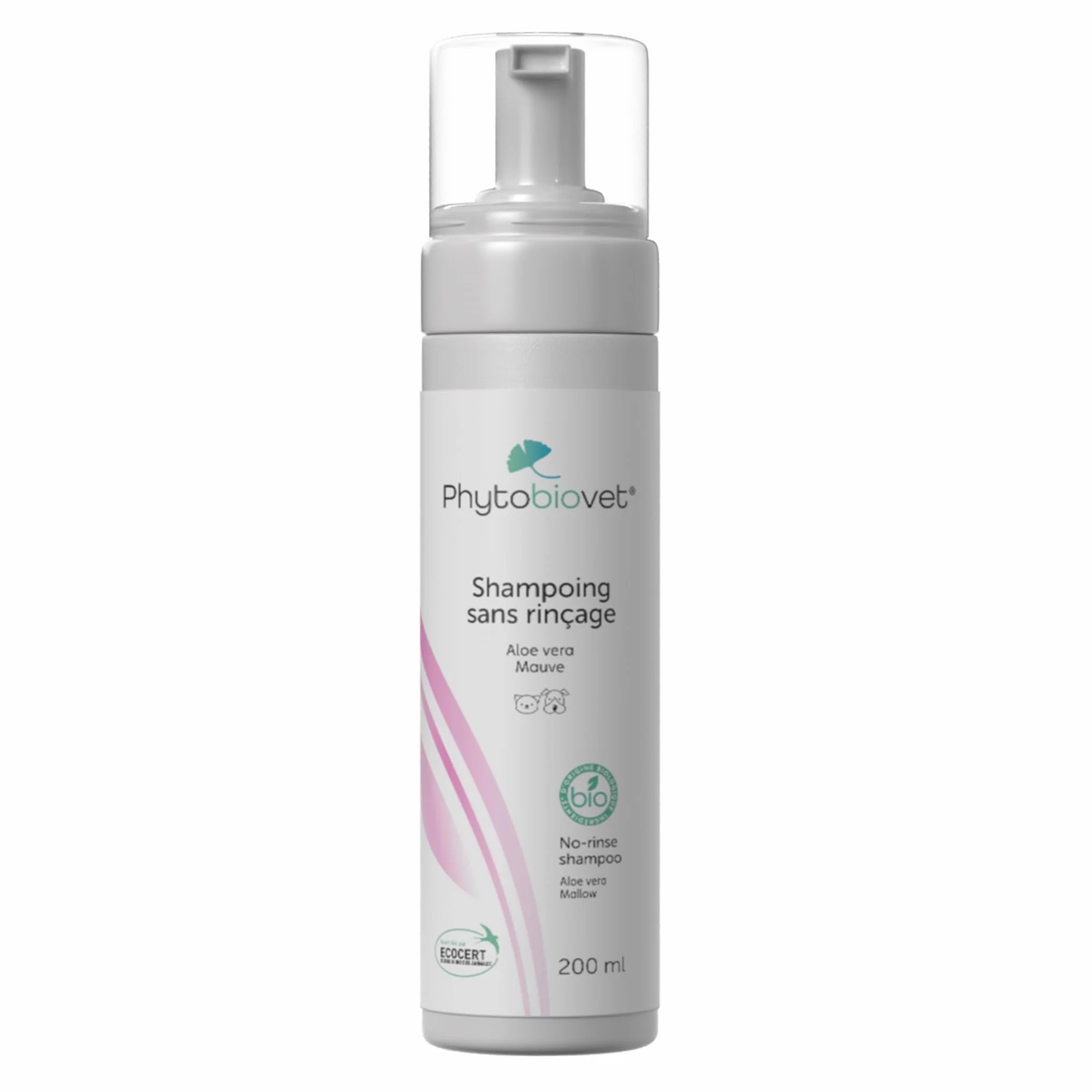 MP Labo Phytobiovet Shampoing sans Rinçage Chien Chat 200 ML Aloe Vera Mauve Ecocert