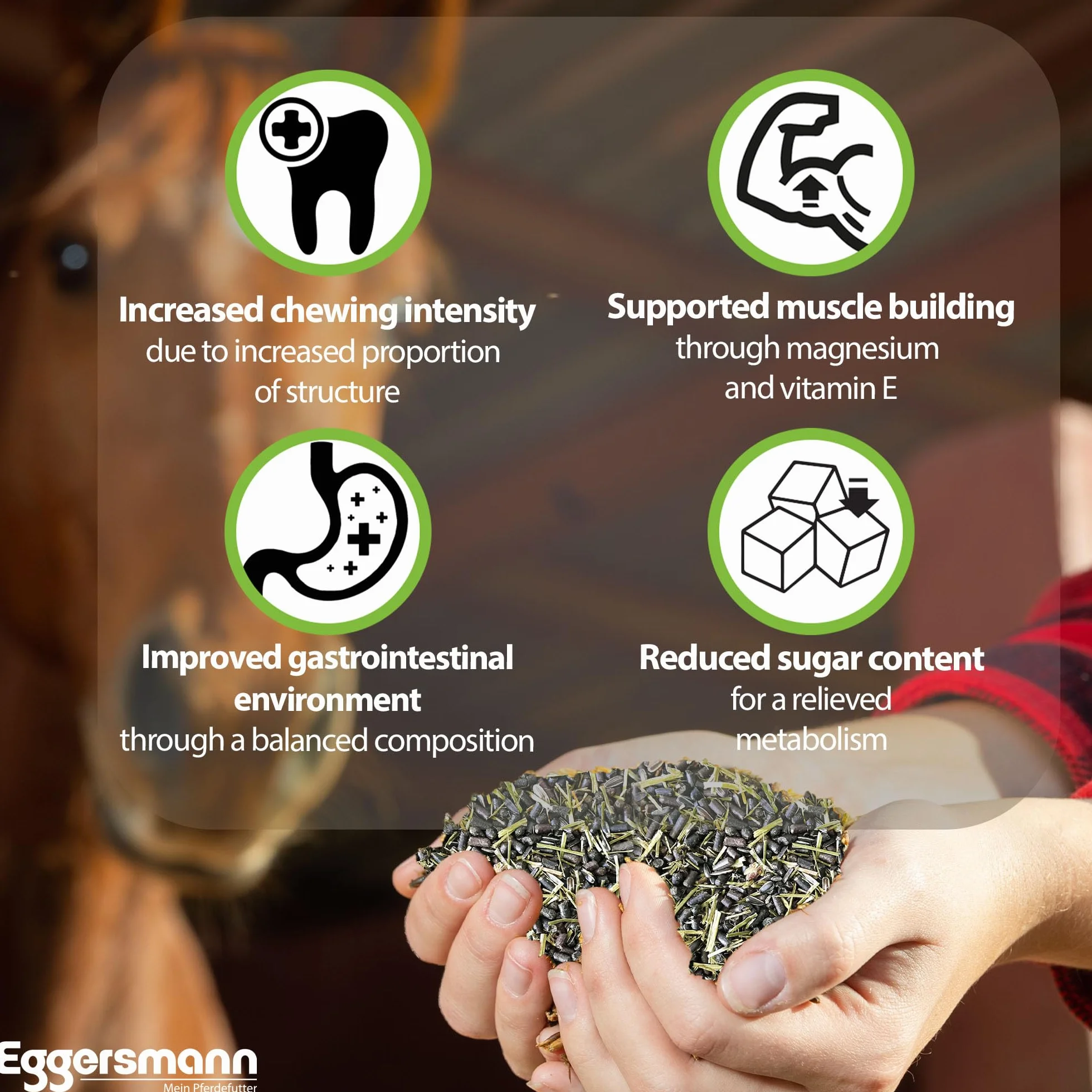 Eggersmann Green Power Nourriture naturelle pour chevaux sans céréales
