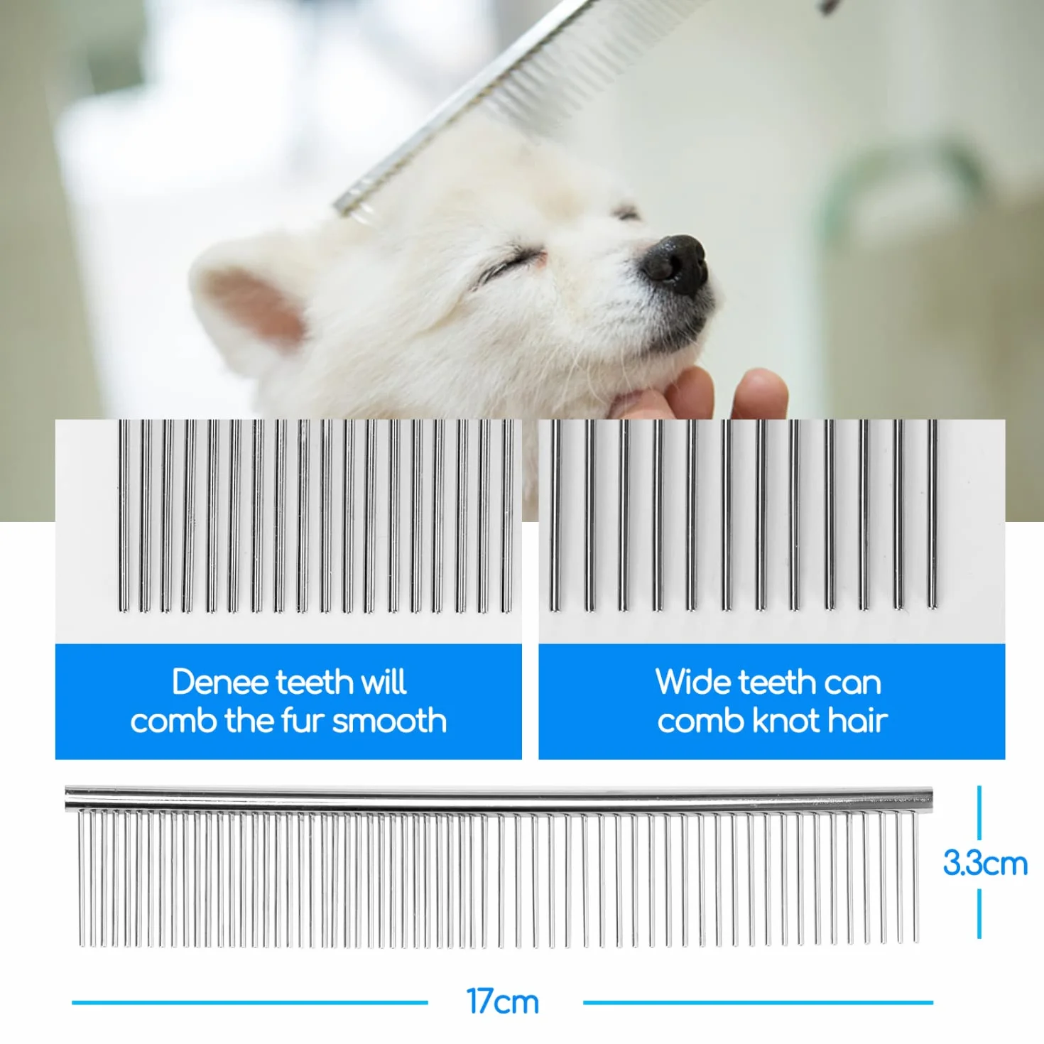 Nobleza Ciseaux pour Chien, Ensemble de 4 Outils Ciseaux Toilettage Chien Professionnel Embout Rond, Cisaille à Effiler/Droite/Incurvé et Peigne, Bricolage Ciseaux Toilettage Chien