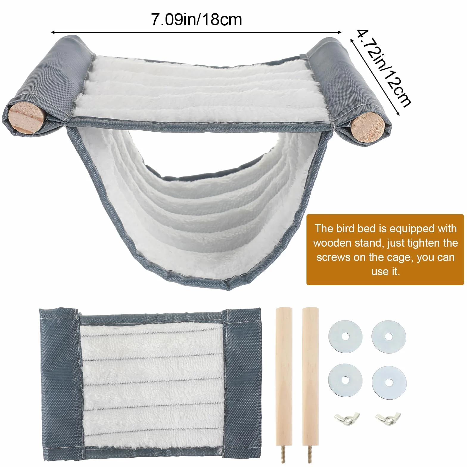 Bremorou Hamac pour oiseaux - Lit superposé - Nid d'oiseau - Maison, grottes, niches à oiseaux, cage suspendue, tente, perruche - Accessoires