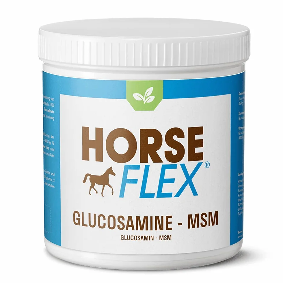 Poudre de glucosamine MSM pour chevaux 1000 grammes soutien articulations sabots