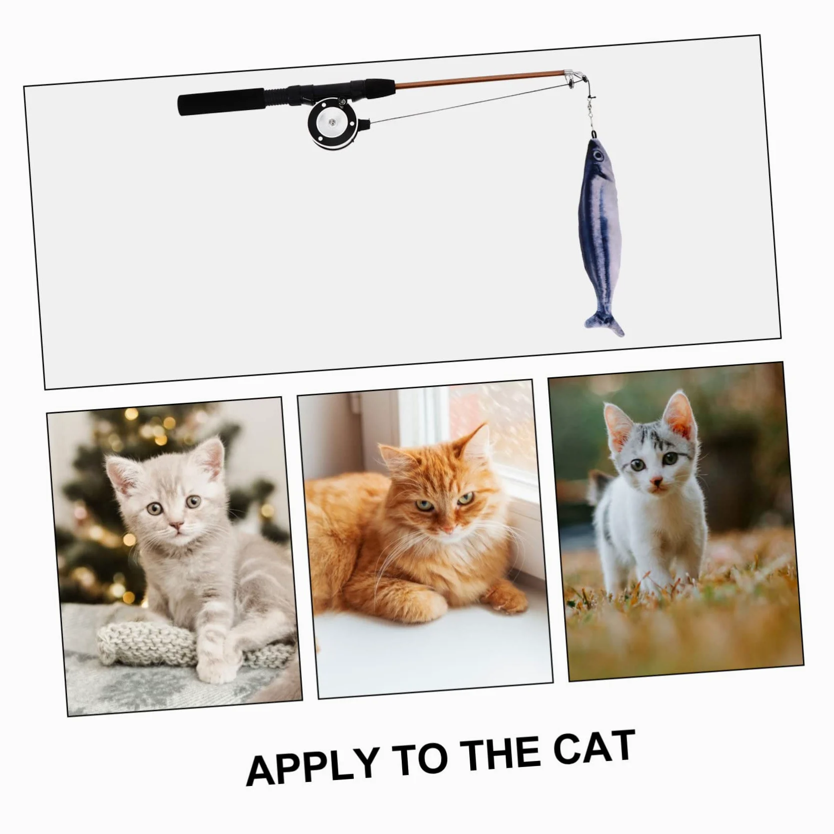 Jouets pour Chats, Lot de 2 bâtonnets à l'herbe Chat interactifs en Forme Poisson Extensible